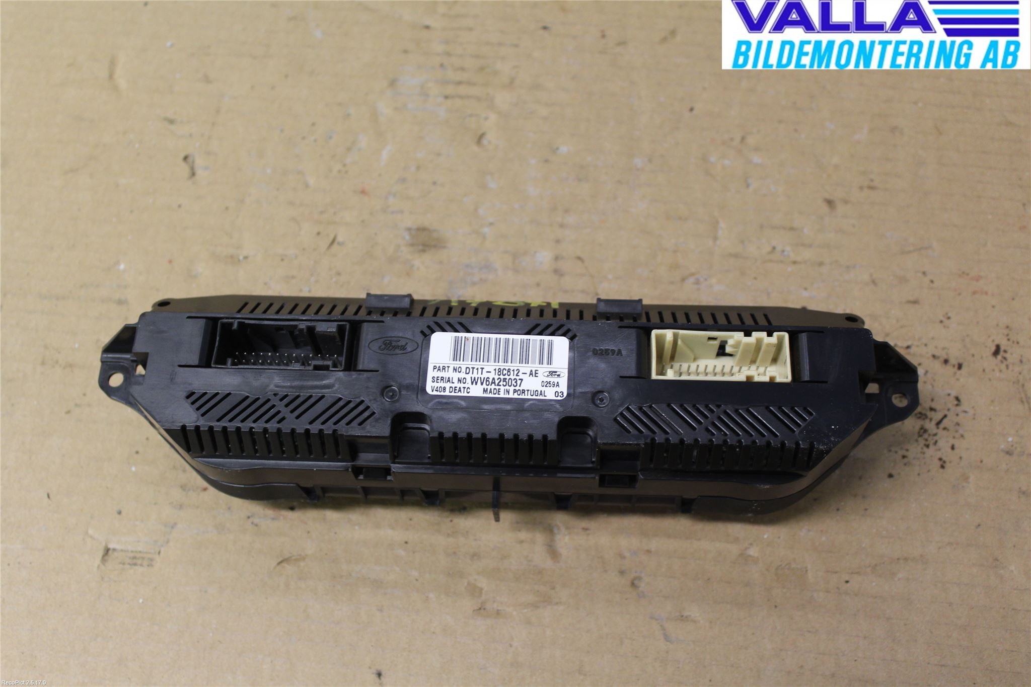 Ford TRANSIT/TOURNEO CONNECT 13-22 Varmeapparat Panel(Regulering)