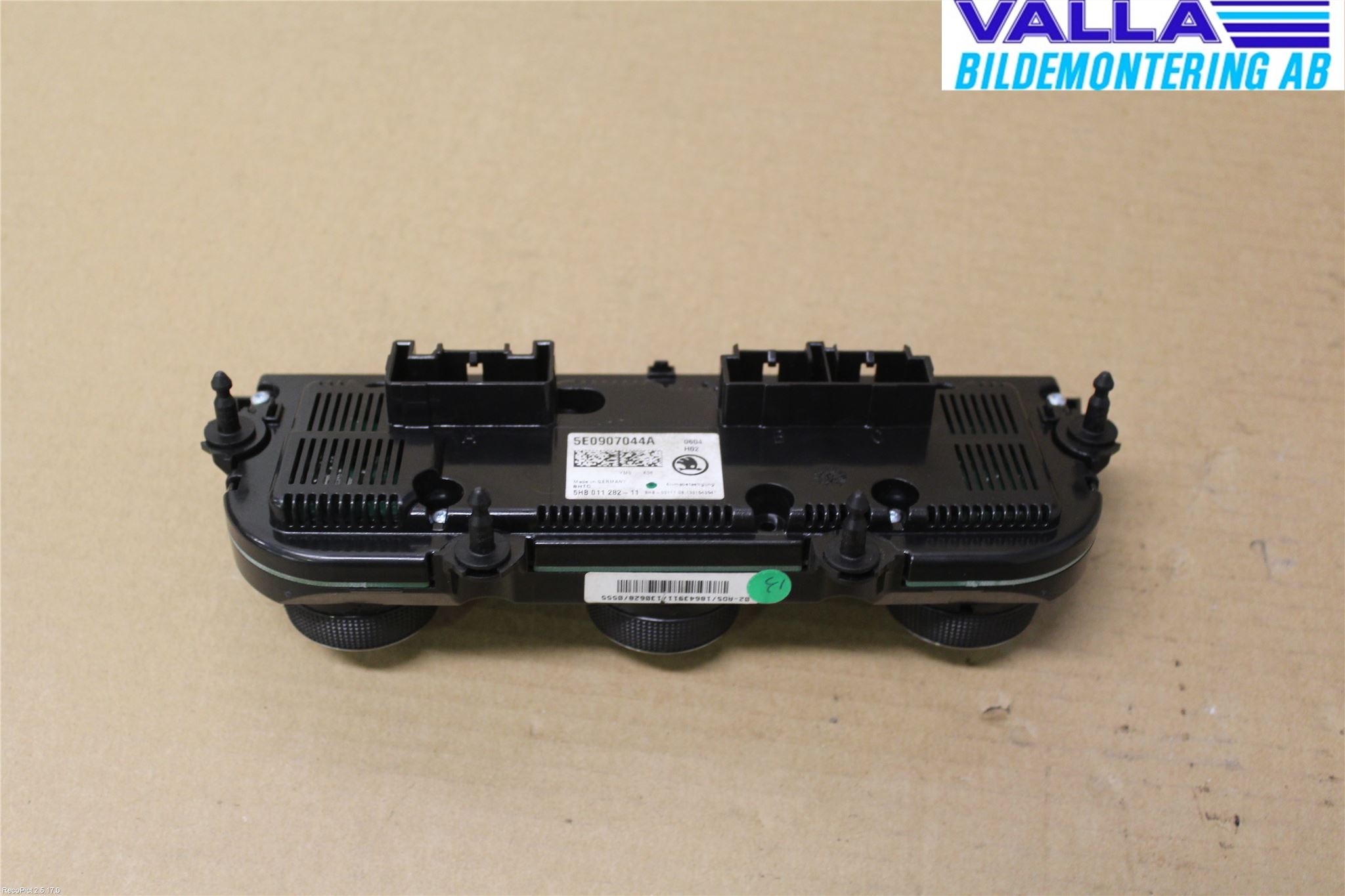 Skoda OCTAVIA (5E) 13-20 Varmeapparat Panel(Regulering)