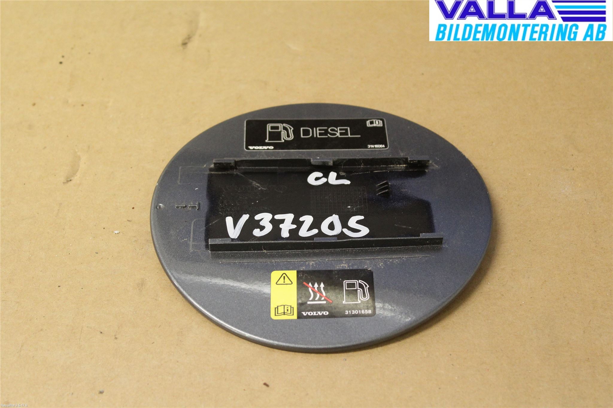 Volvo V40 12-19 Drivstoff Tankluke