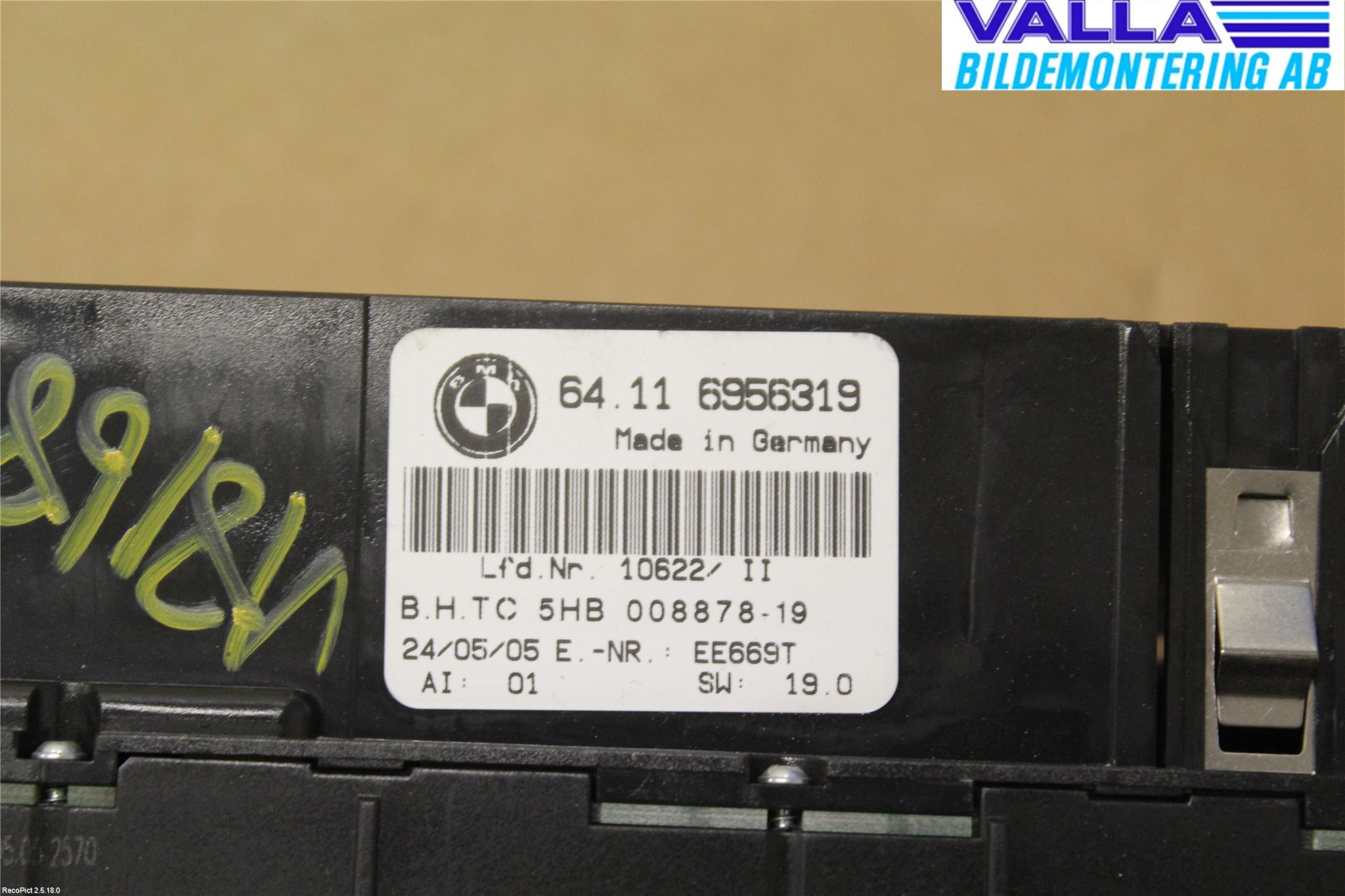 BMW 3 E46      98-05 Varmeapparat Panel(Regulering)