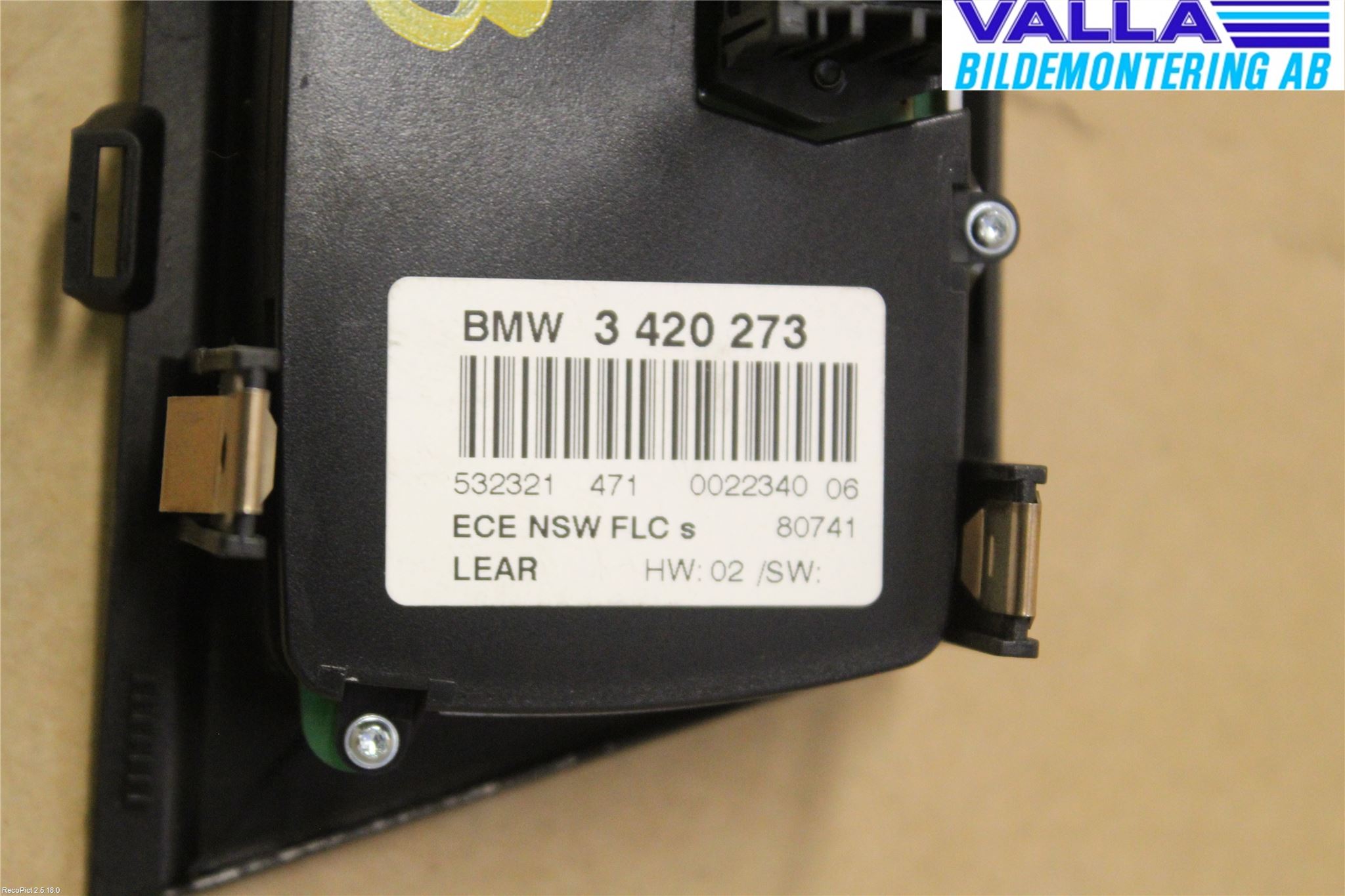 BMW X3 E83     03-10 Bryter Hovedlys