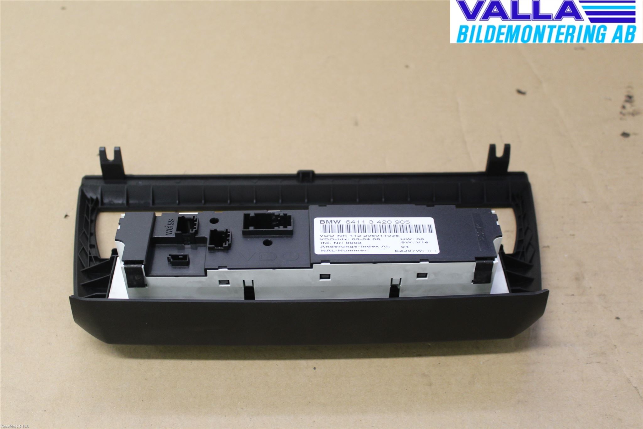 BMW X3 E83     03-10 Varmeapparat Panel(Regulering)