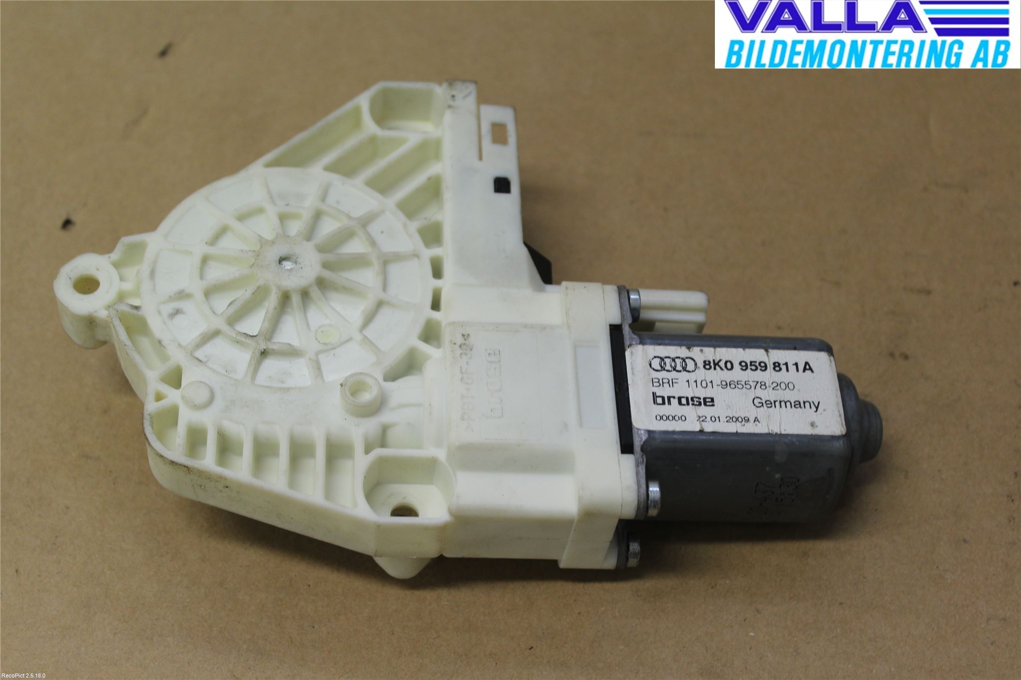 Audi A4/S4 08-11 Vindusheismotor