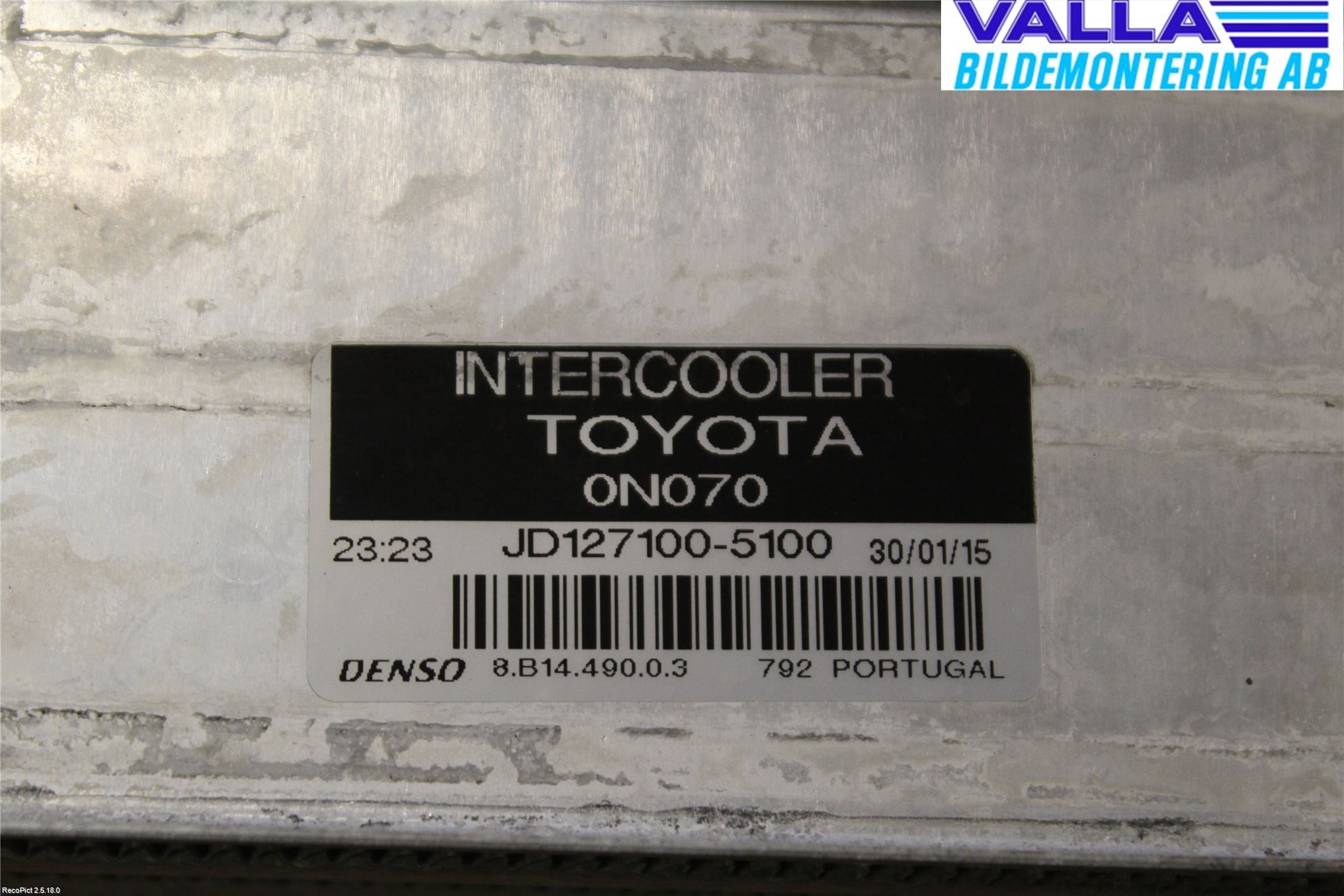 Toyota YARIS XP90 06-11 Intercooler Radiator