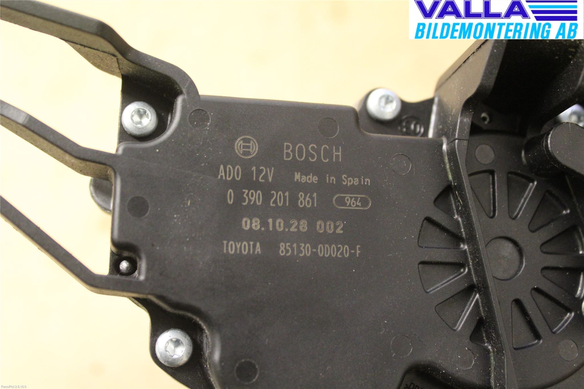 Toyota YARIS XP90 06-11 Viskermotor Bakluke