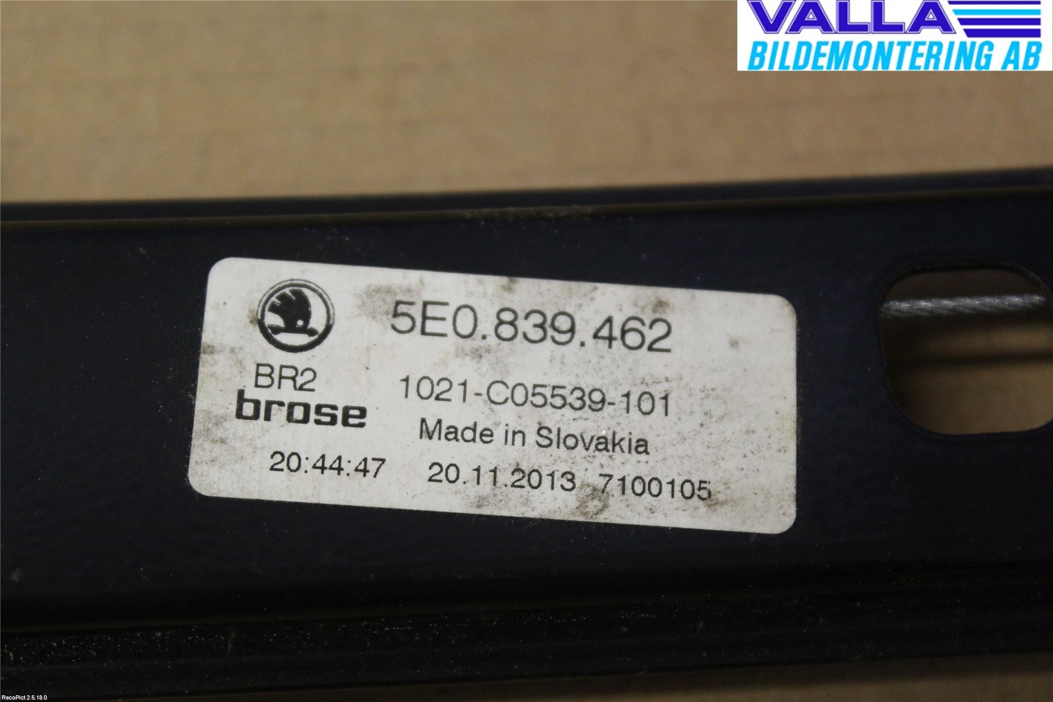 Skoda OCTAVIA (5E) 13-20 Vindusheis El Komp