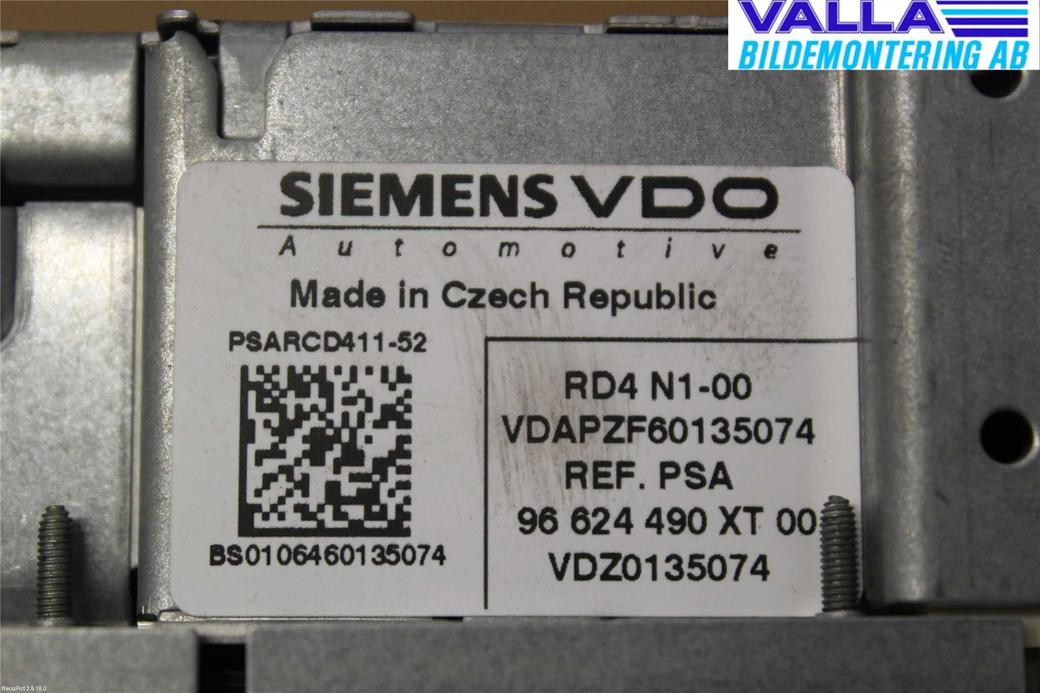 Citroen C3 05-10 Stereo Radio Med Cd