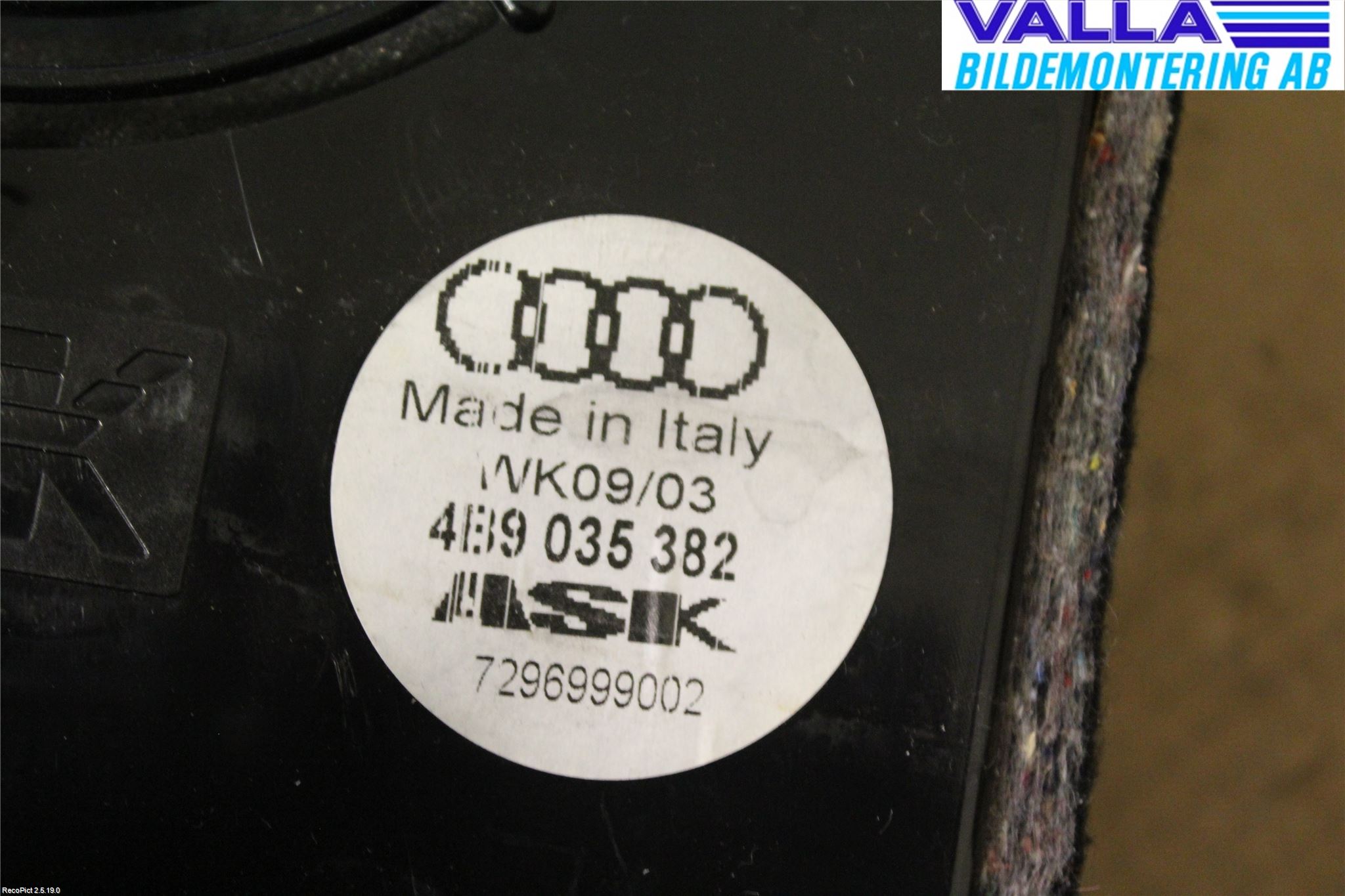 Audi A6/S6     97-05 Innr Høyttaler
