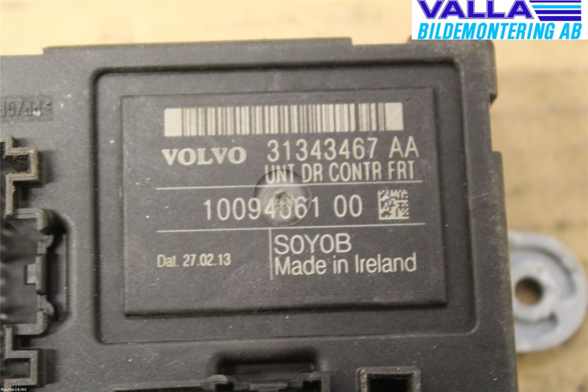 Volvo V70 08-13 Styreenhet Dør