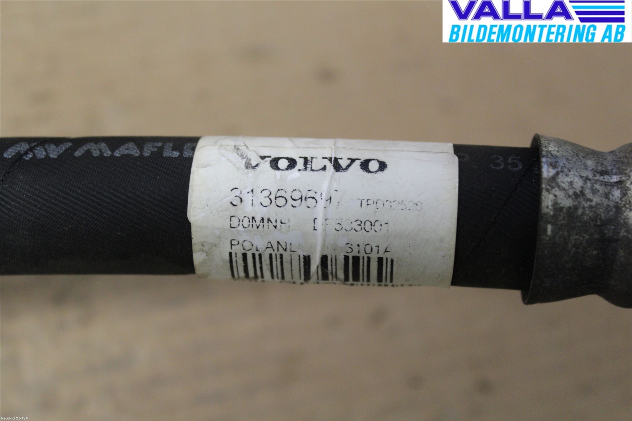 Volvo V70 08-13 Varme Ac Slange - Rør