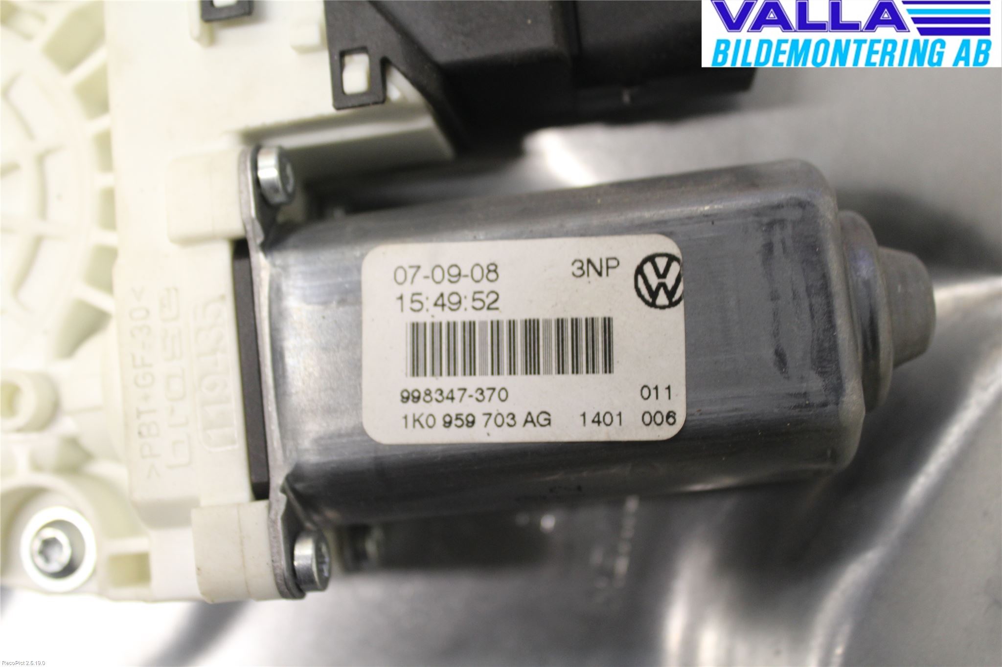 Volkswagen VW GOLF V 04-09 Vindusheis El Komp