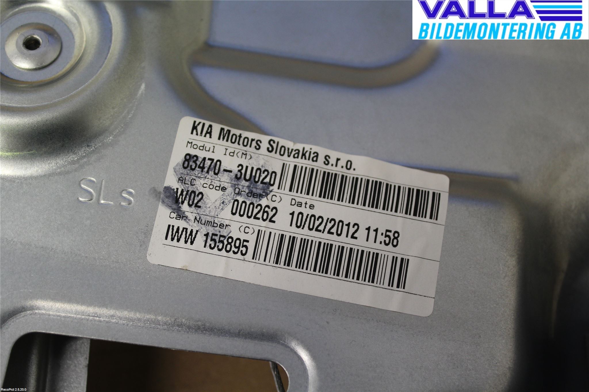 Kia SPORTAGE (SL) 11-15 Vindusheis El Komp