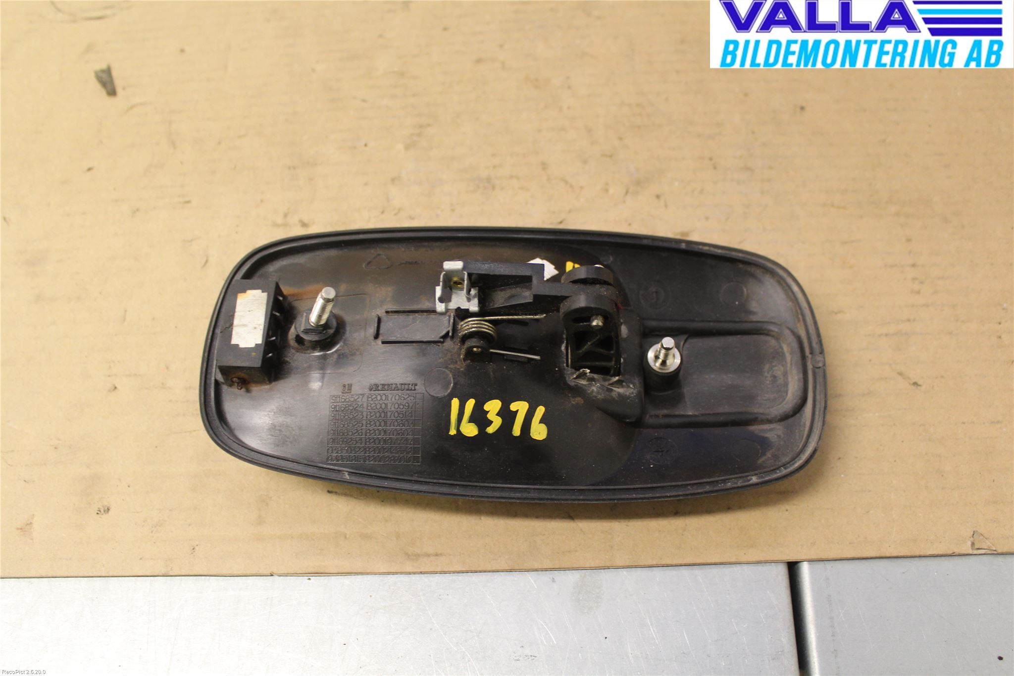 Opel VIVARO 01-14 Dørhandtak Ytre Høyre
