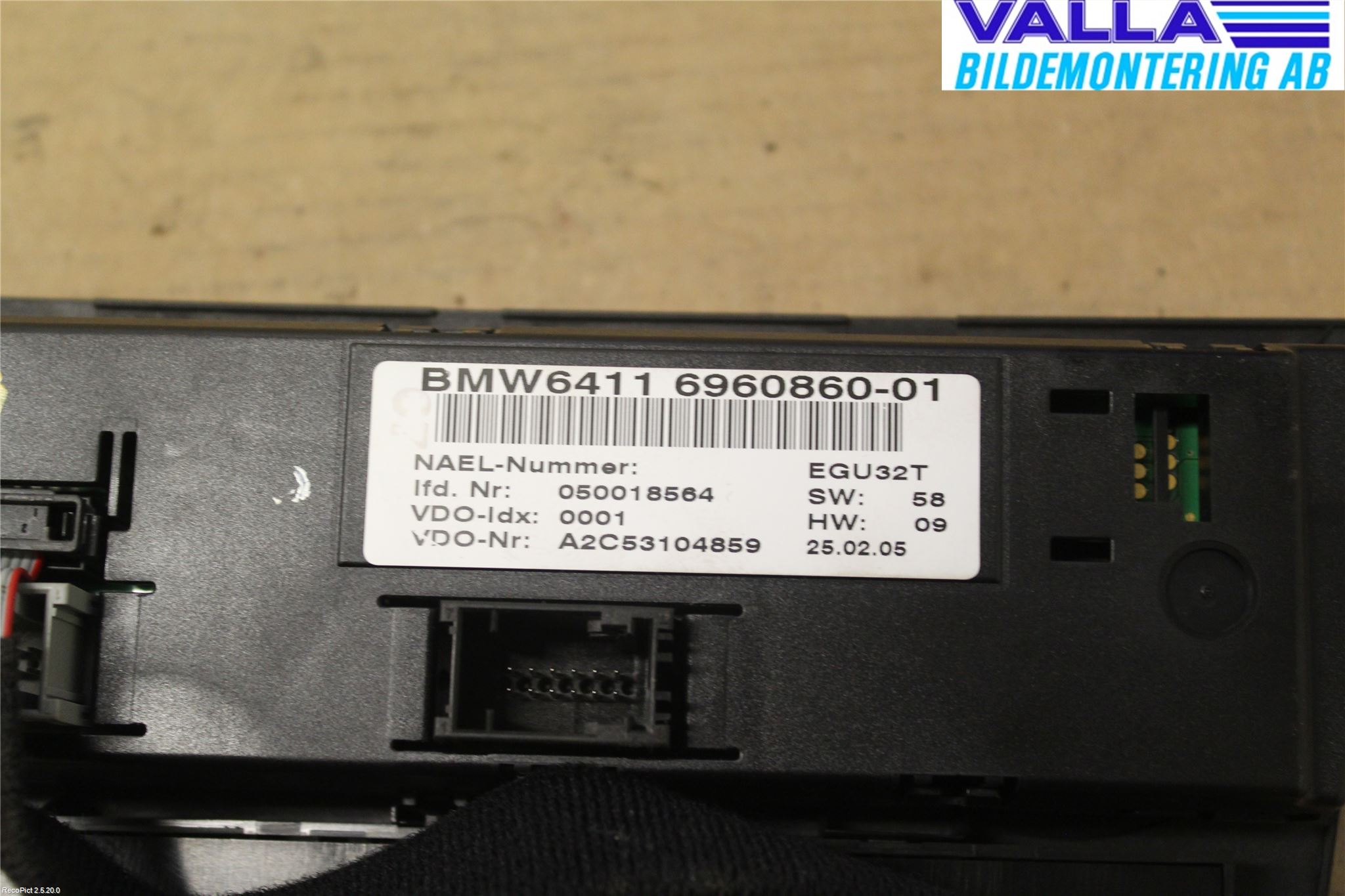 BMW 3 E90/91 SED/TOU 05-12 Varmeapparat Panel(Regulering)