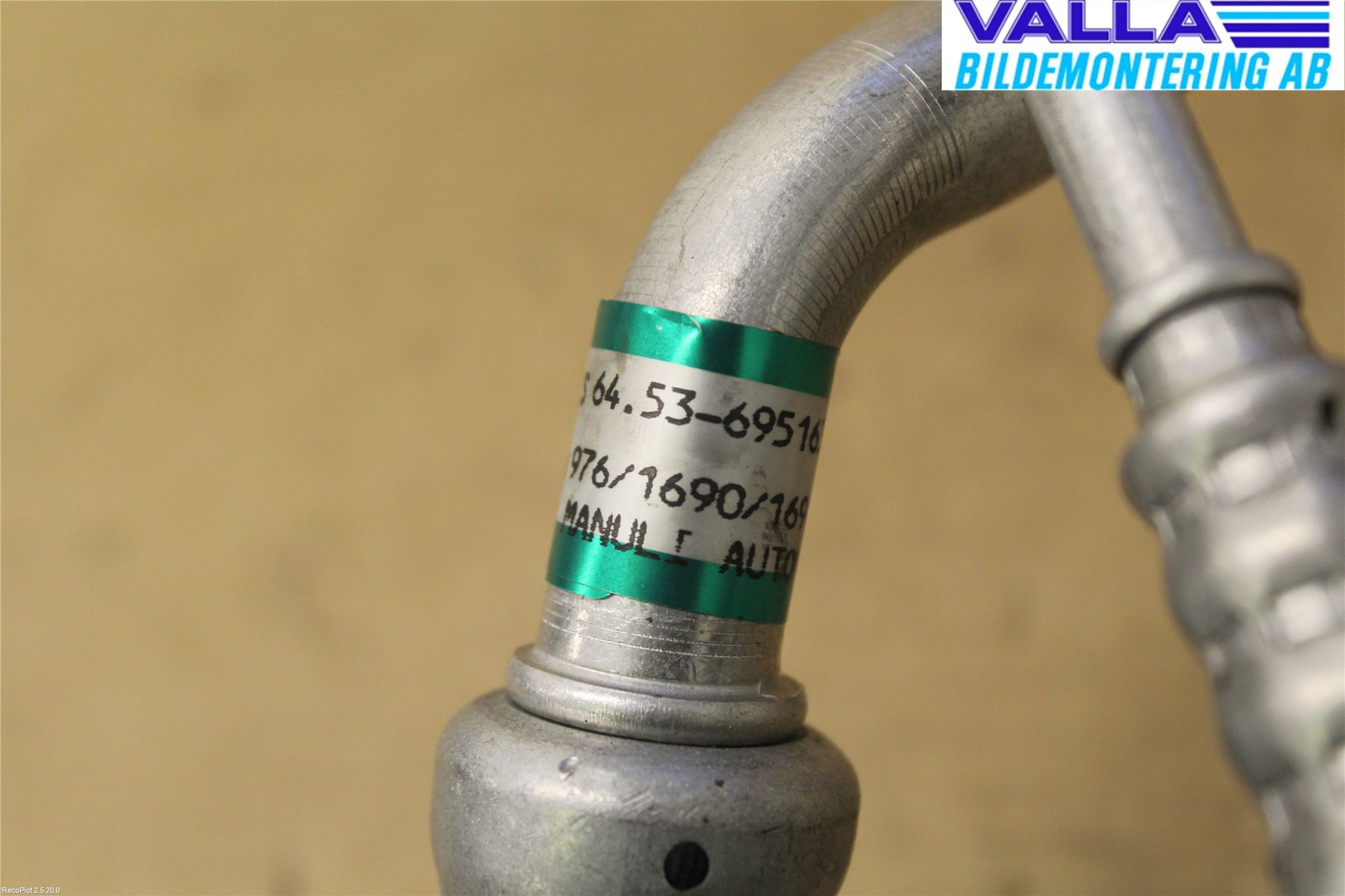 BMW 3 E90/91 SED/TOU 05-12 Varme Ac Slange - Rør