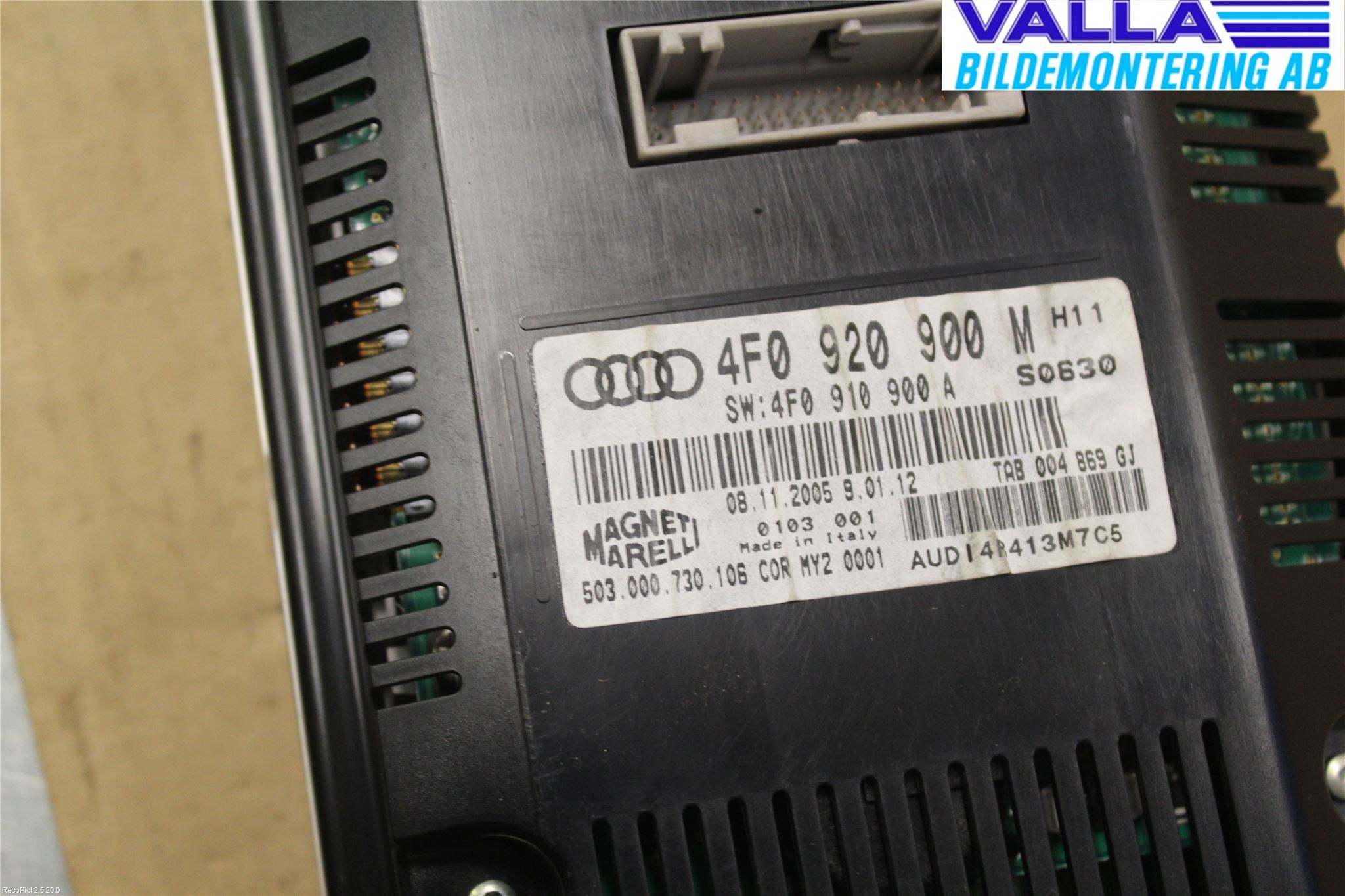 Audi A6/S6     05-11 Instr Kombinert