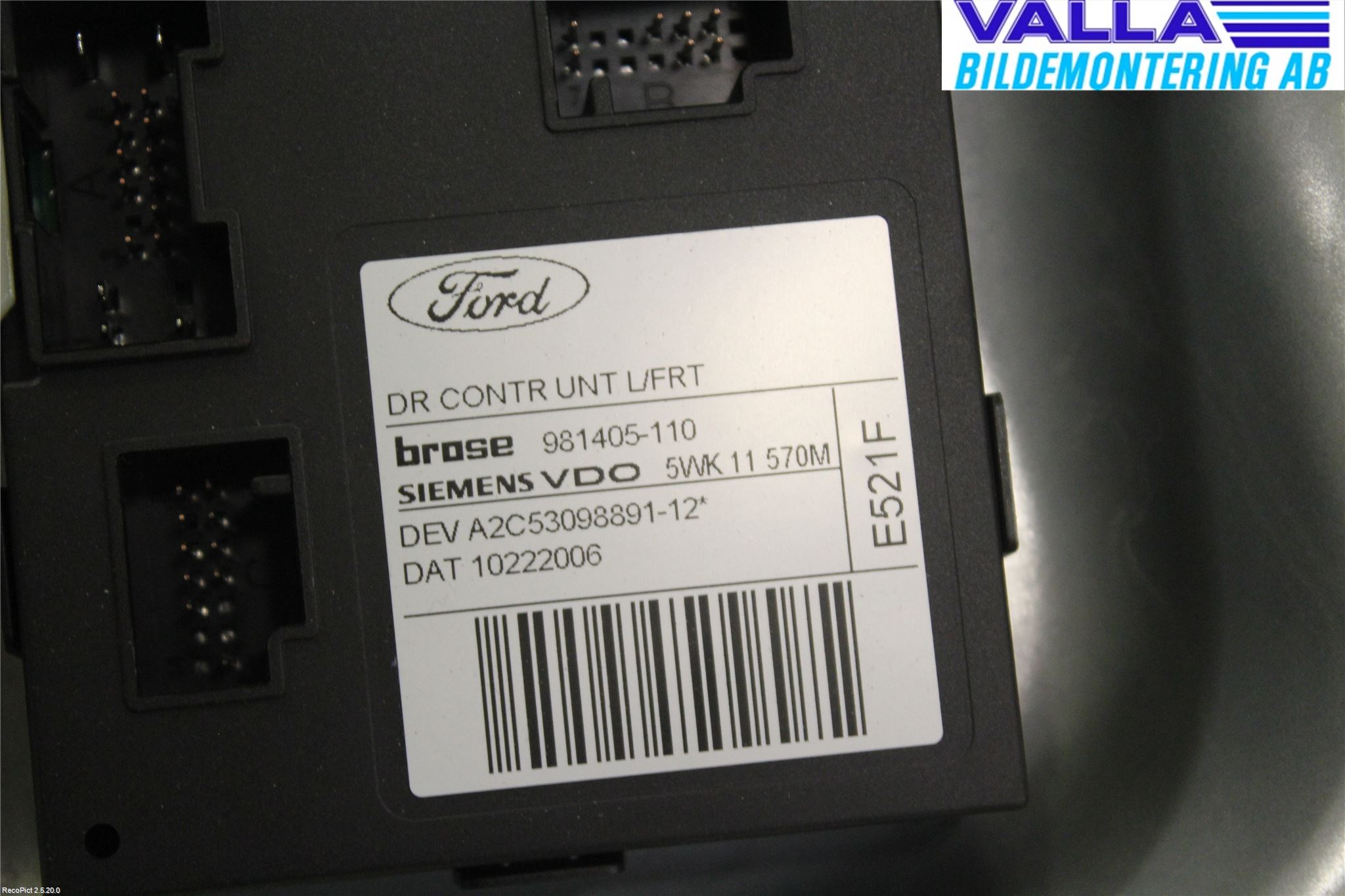 Ford FOCUS     04-07 Vindusheis El Komp