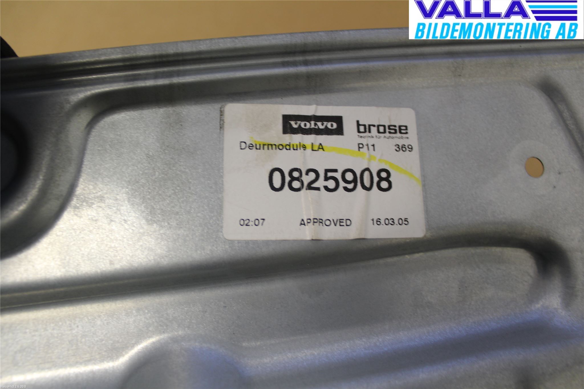 Volvo S40 04-07 Vindusheis