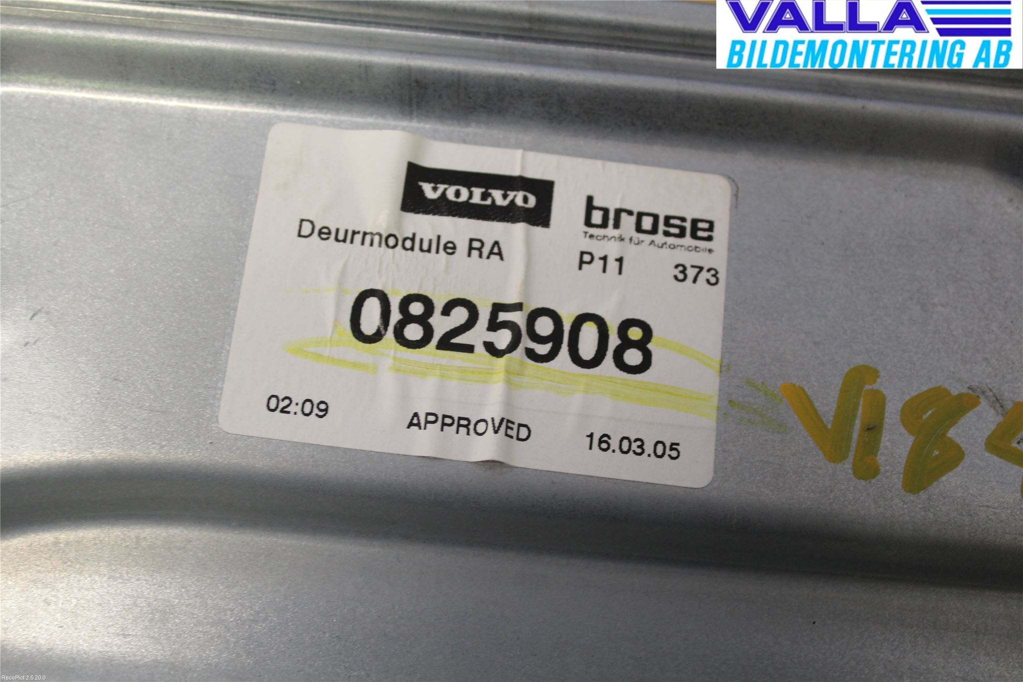 Volvo S40 04-07 Vindusheis