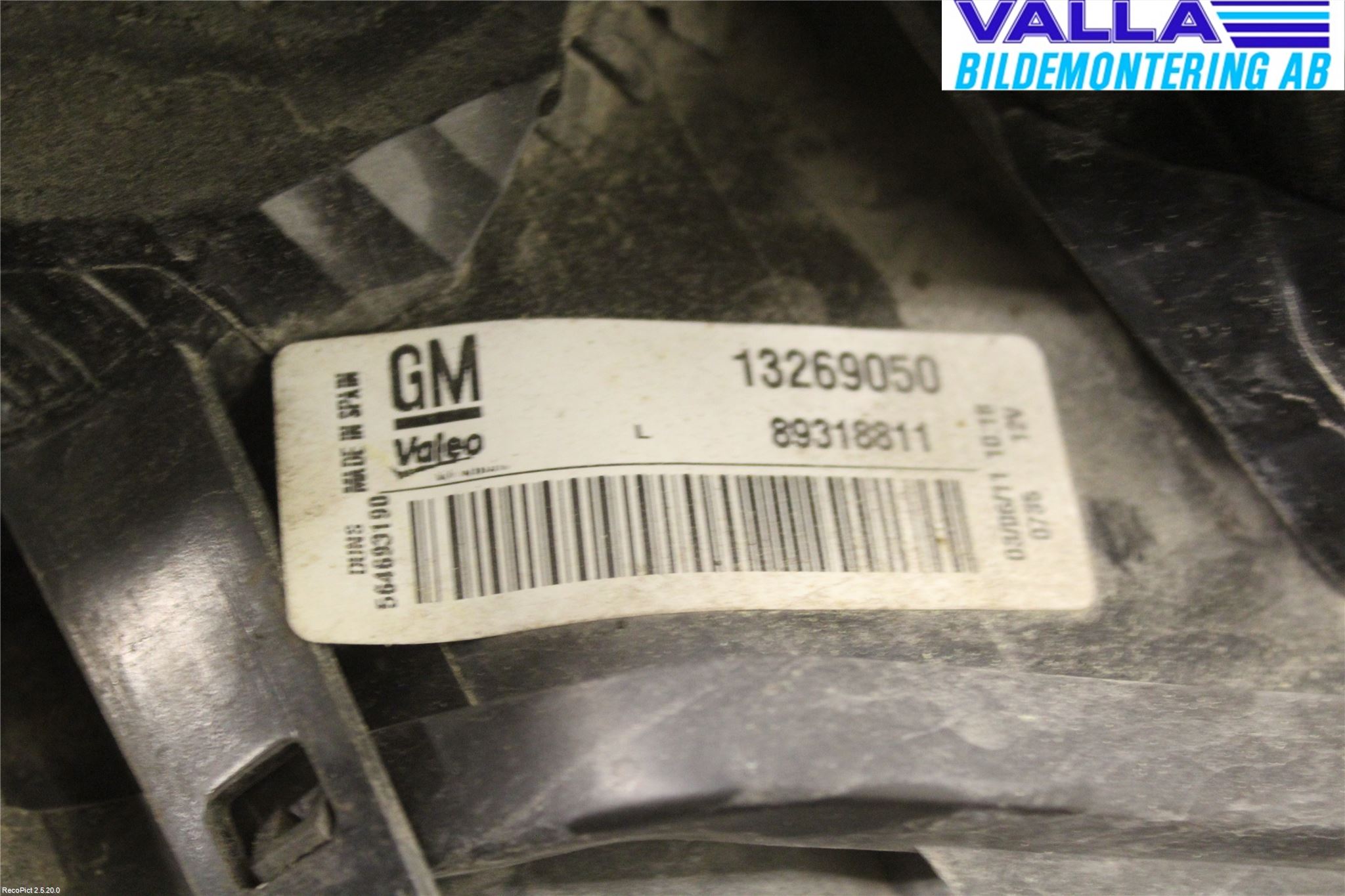 Opel CORSA D 07-14 Baklykt Venstre