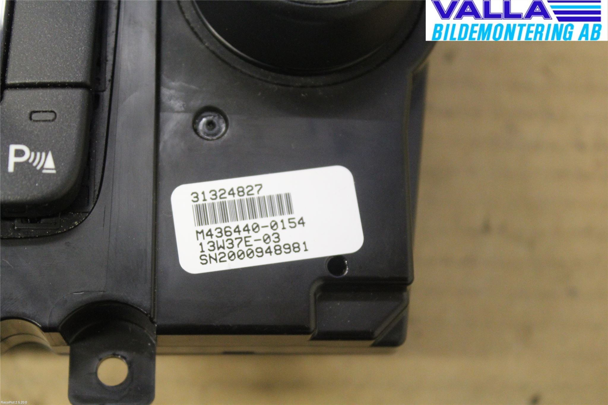Volvo XC60 14-17 Varmeapparat Panel(Regulering)