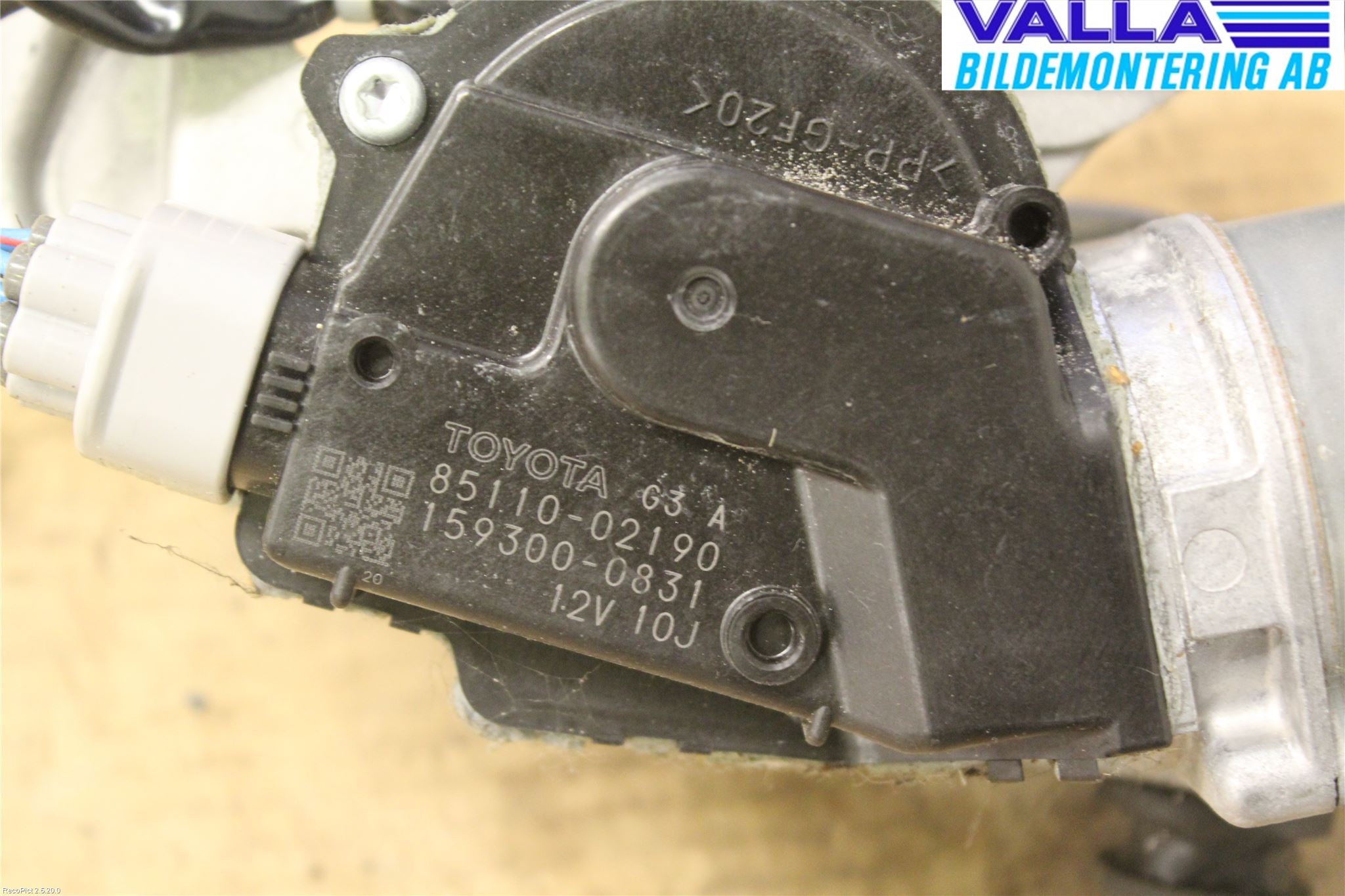 Toyota AURIS 07-09 Viskeroverføring Frontrute