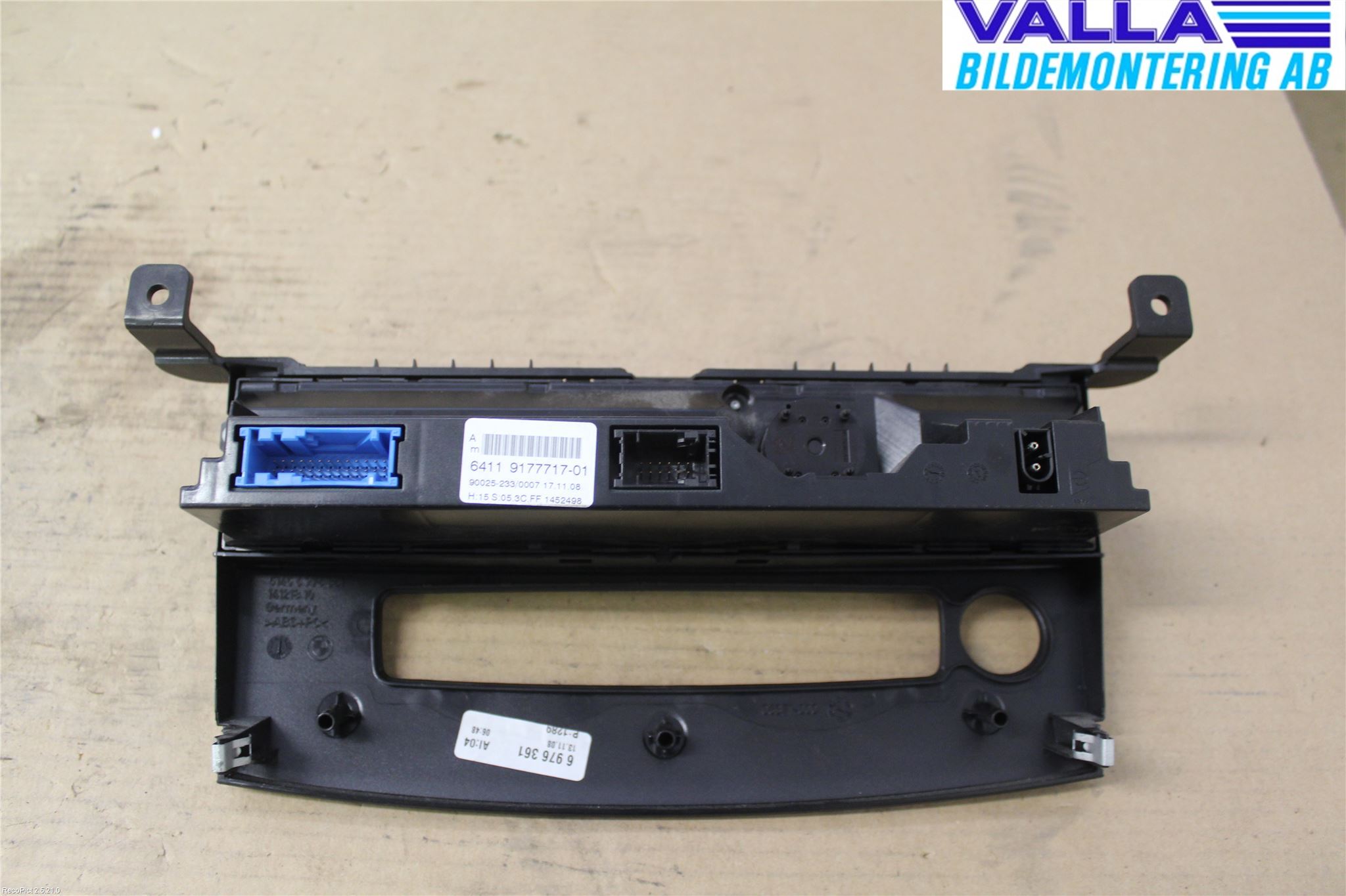 BMW 5 E60/61 Sed/Tou 02-10 Varmeapparat Panel(Regulering)