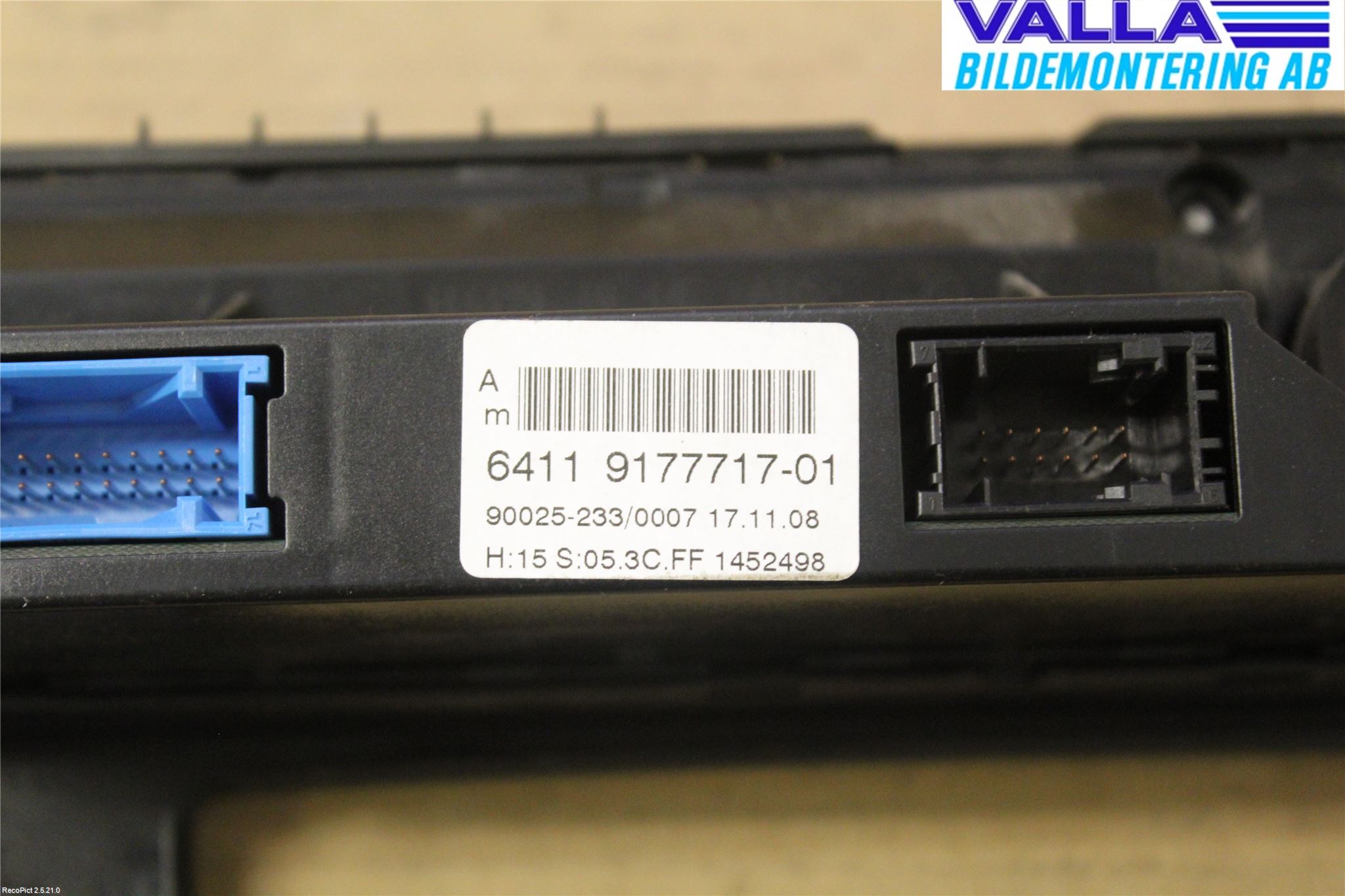 BMW 5 E60/61 Sed/Tou 02-10 Varmeapparat Panel(Regulering)