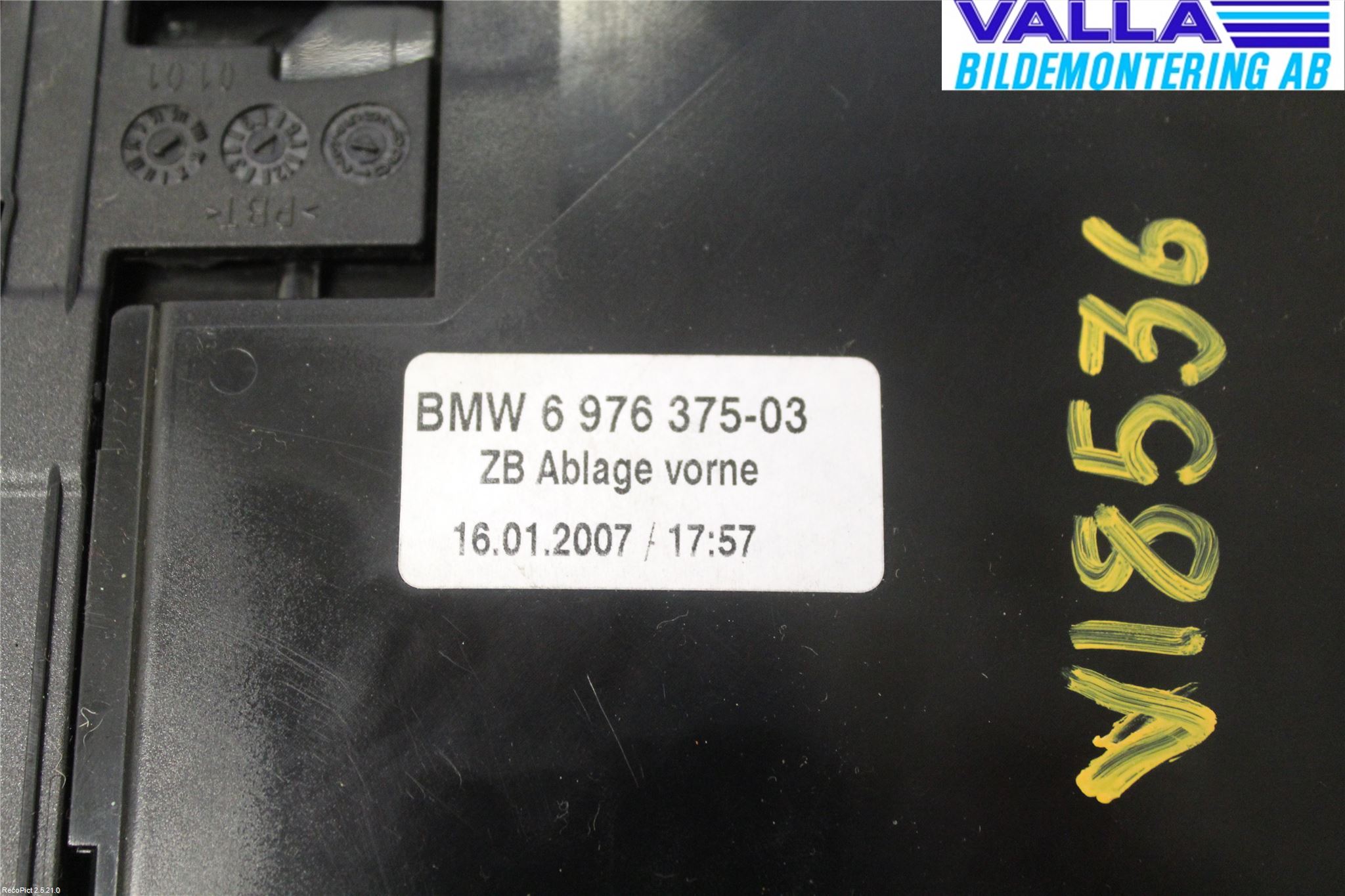 BMW 5 E60/61 Sed/Tou 02-10 Innr Oppbevaringsrom