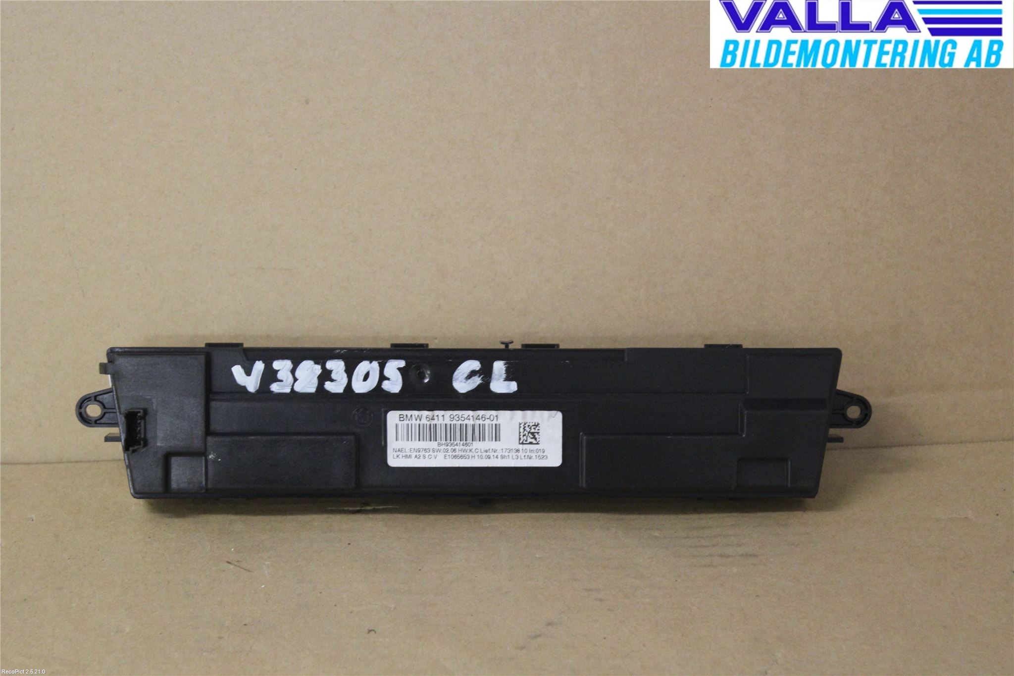 BMW 3 F30/F31/F80 12-19 Varmeapparat Panel(Regulering)