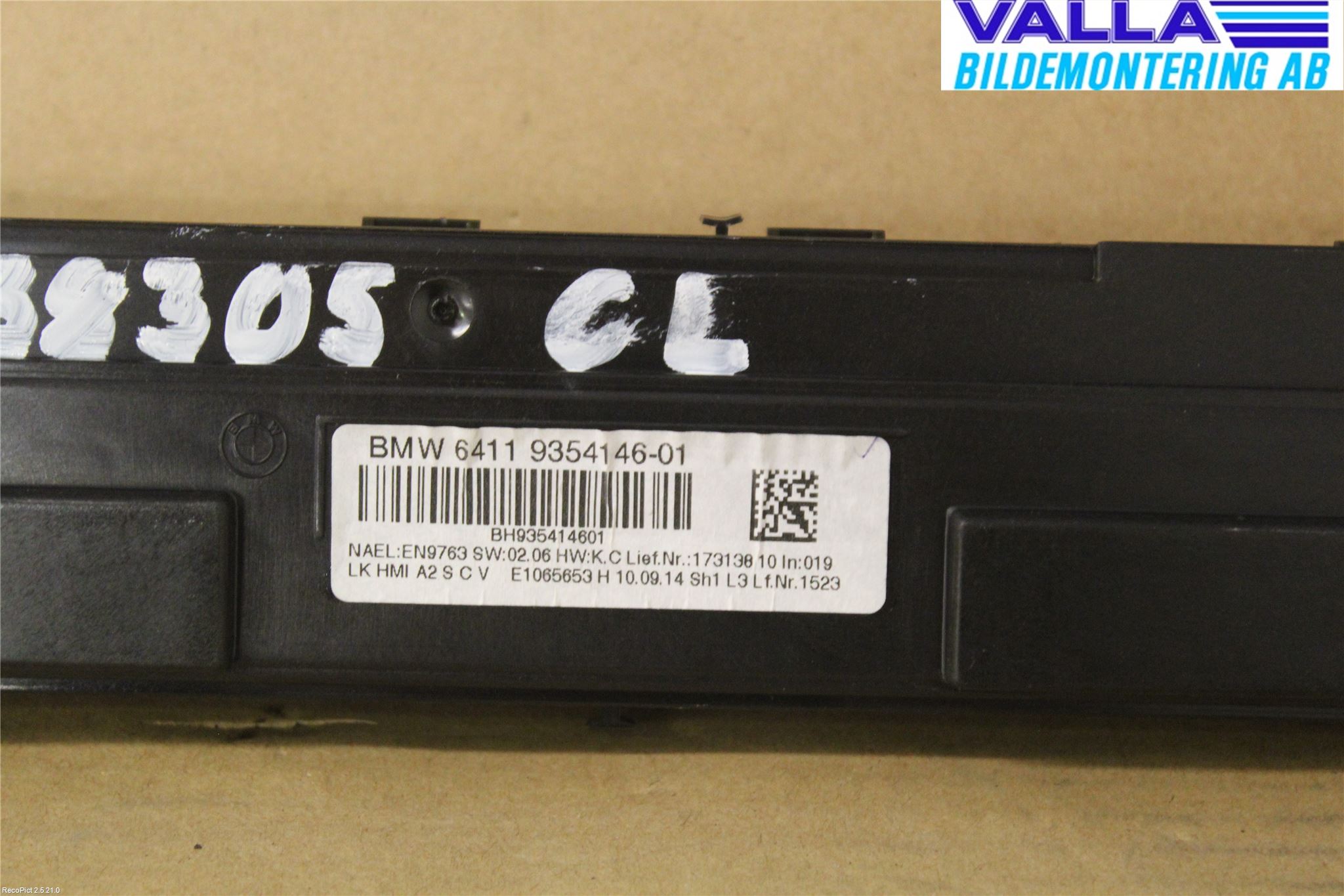 BMW 3 F30/F31/F80 12-19 Varmeapparat Panel(Regulering)