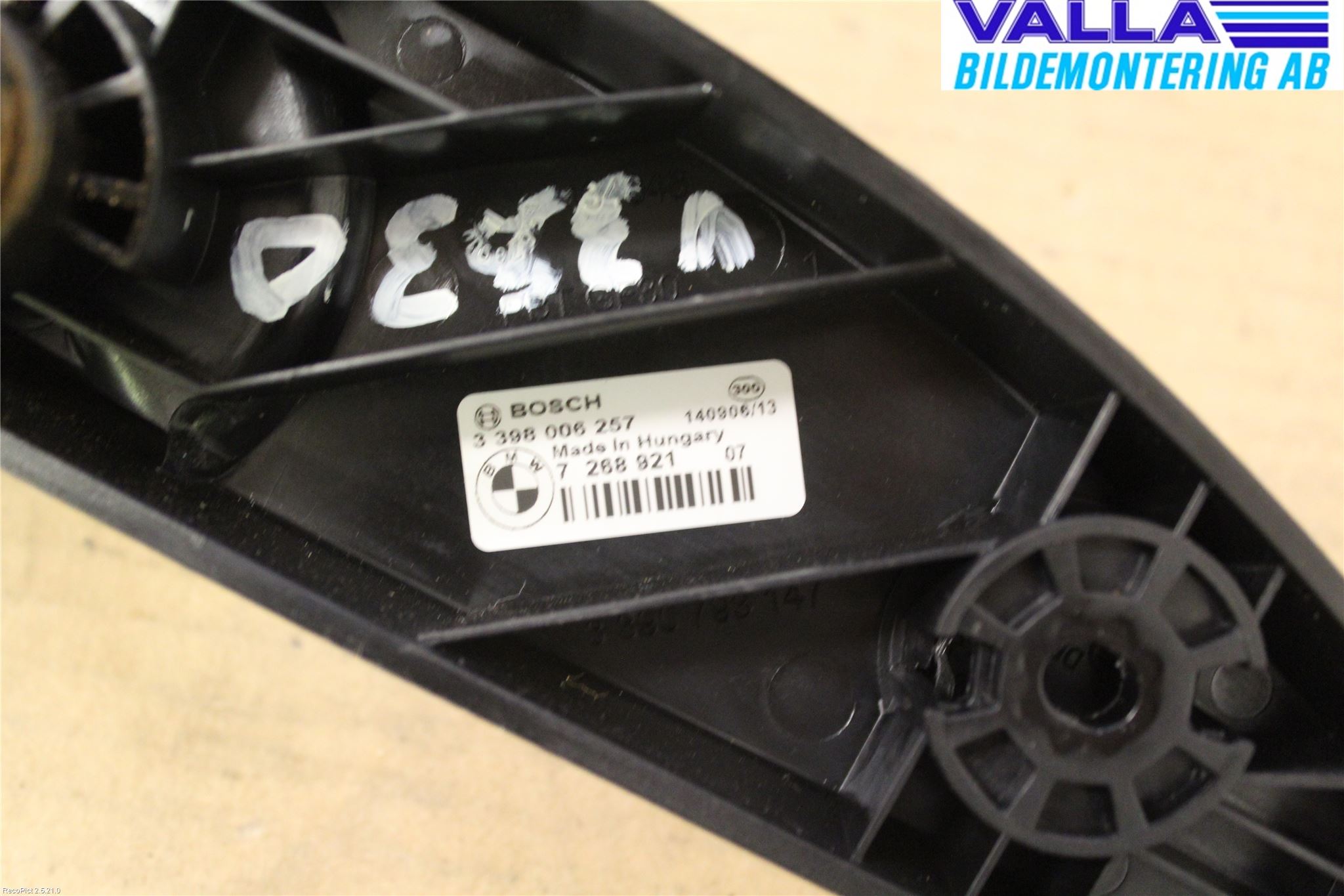 BMW 3 F30/F31/F80 12-19 Viskeroverføring Bakrute