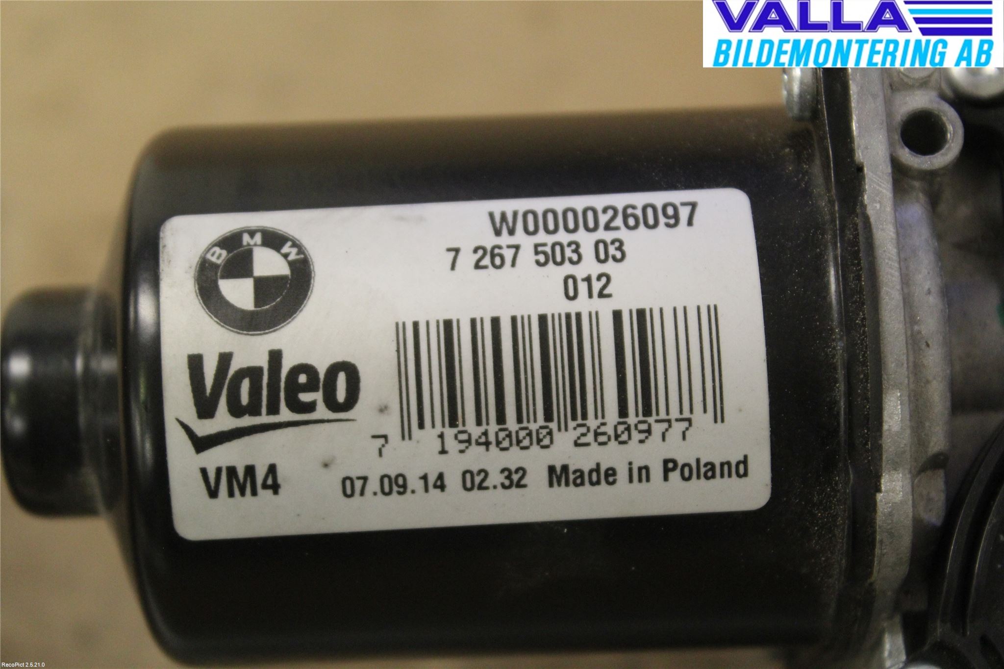 BMW 3 F30/F31/F80 12-19 Viskeroverføring Frontrute