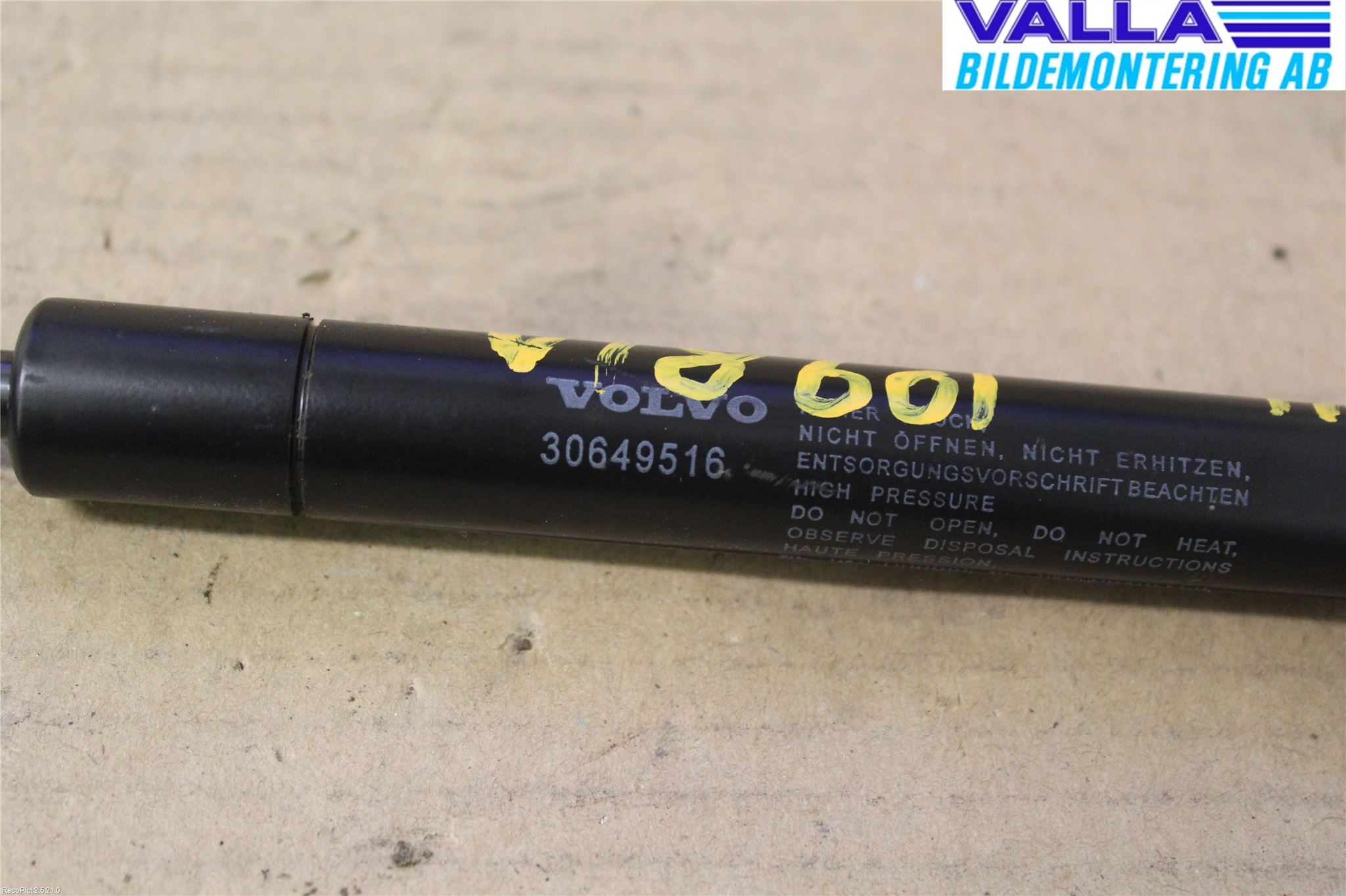Volvo S80 07-13 Panser Demper-Gassfjær