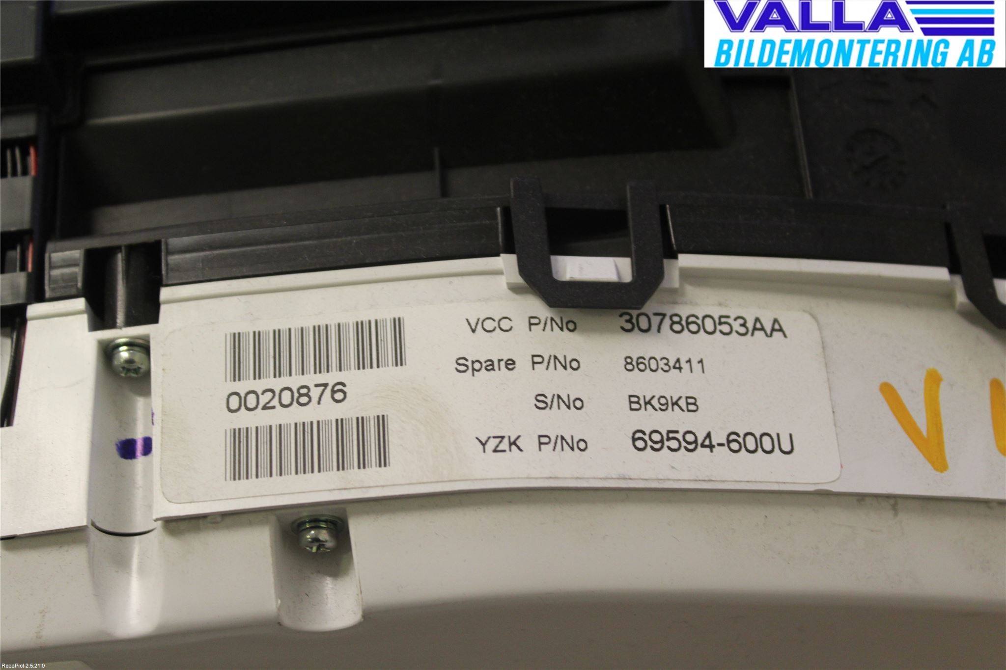Volvo S80 07-13 Instr Kombinert