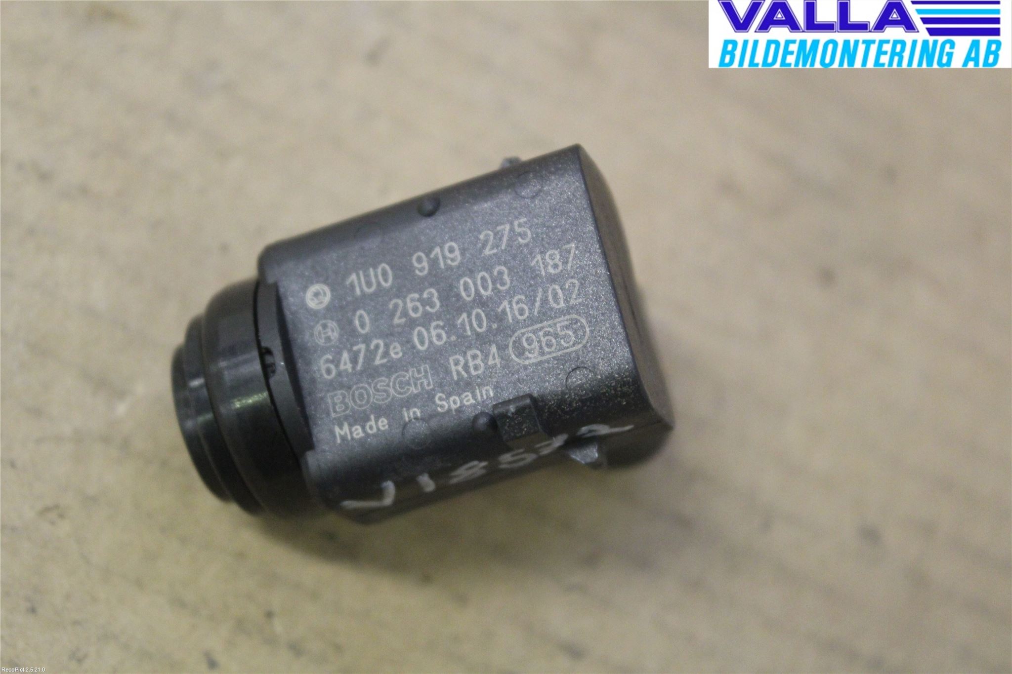 Volkswagen VW TOURAN 03-10 Sensor Ryggesensor