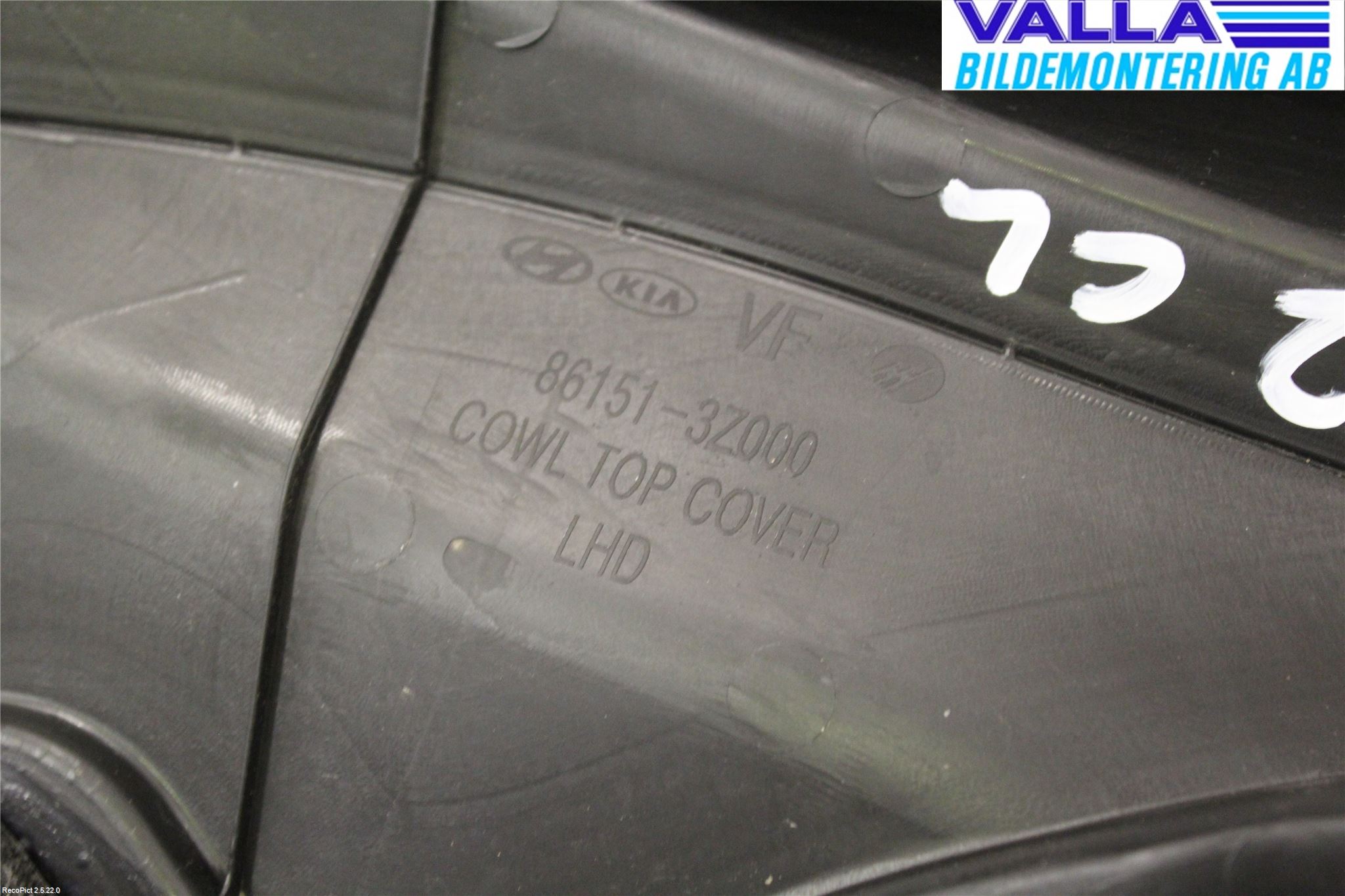 Hyundai i40 08-15 Visker Deksel-Grill-Under Frr