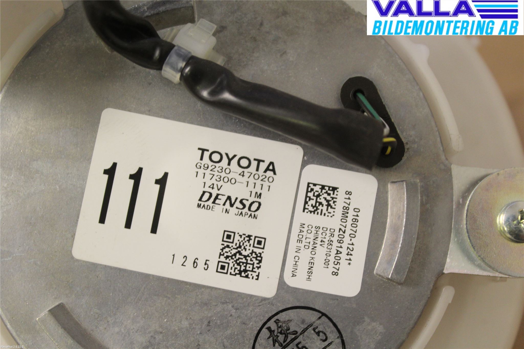 Toyota PRIUS ZVW30 09-20 Varme Ac Varmeapparatvifte