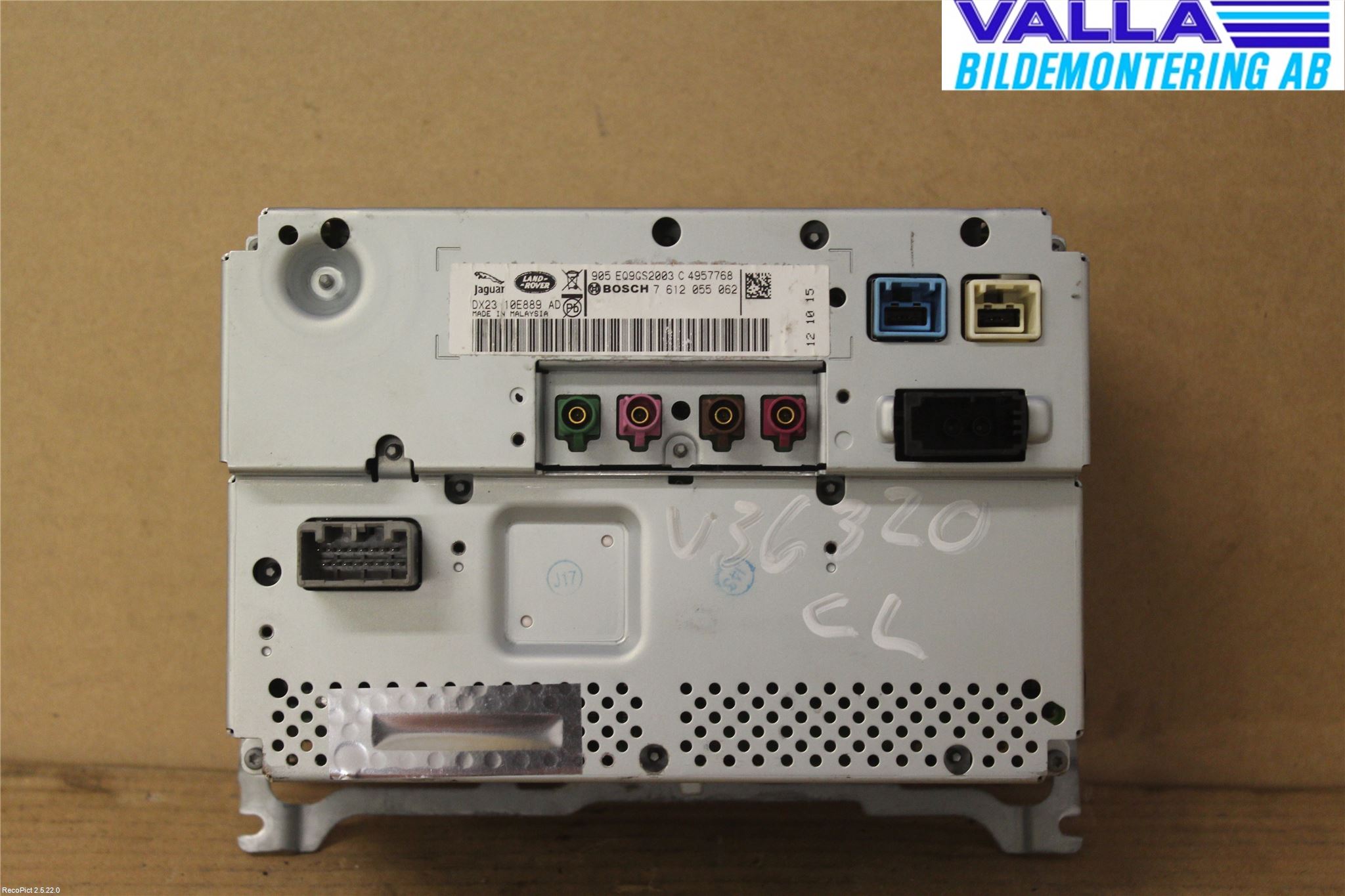Jaguar XF 08-15 Instr Skjerm Dvd-Gps-Ac-Tlf