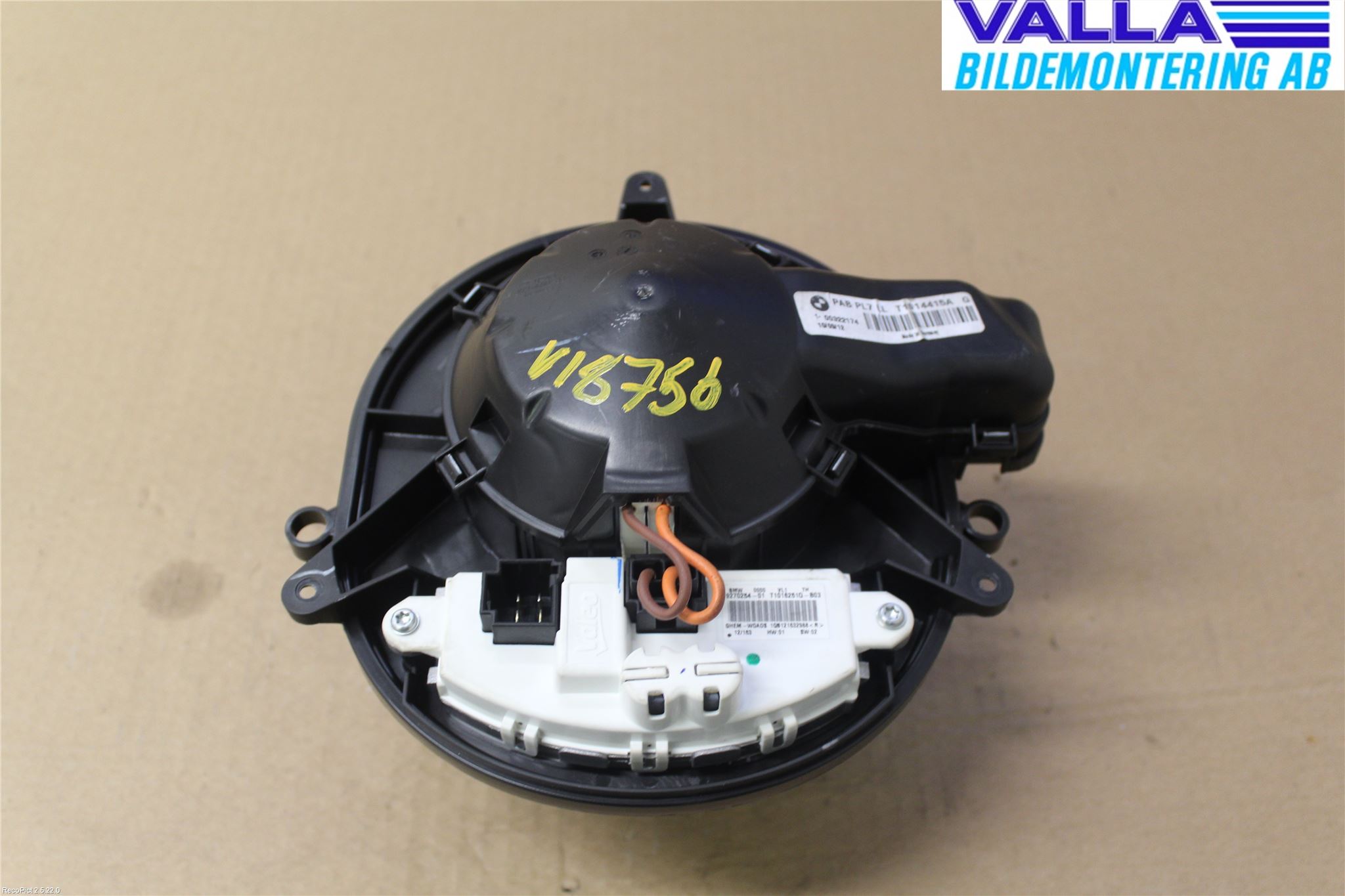 BMW 1 F20/F21 11-19 Varmeapparat Viftemotor