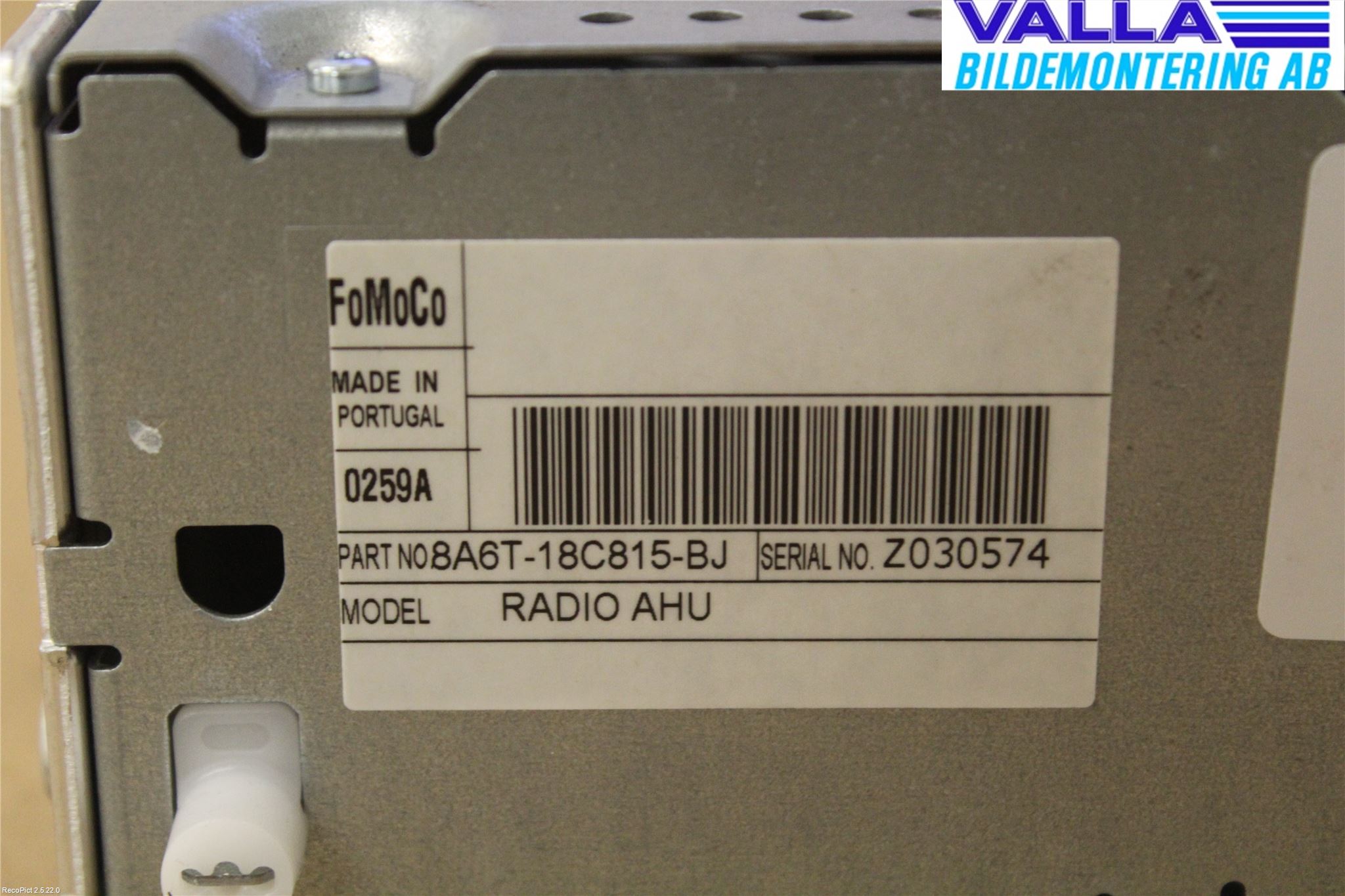 Ford FIESTA 09-12 Stereo Radio Med Cd