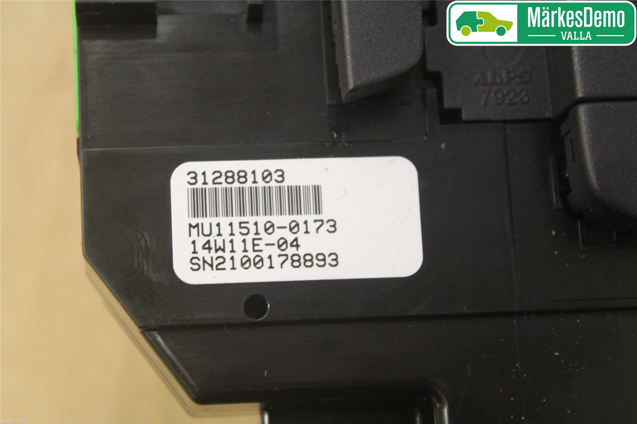 Volvo V40 12-19 Varmeapparat Panel(Regulering)