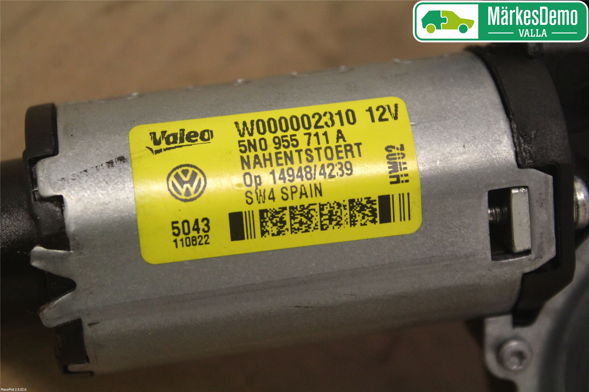 Volkswagen VW TIGUAN 07-16 Viskermotor Bakluke