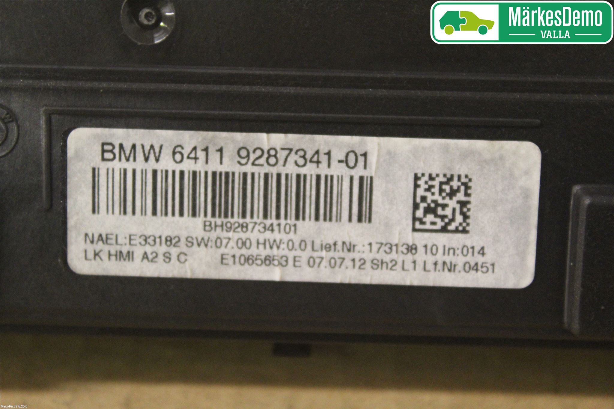 BMW 3 F30/F31/F80 12-19 Varmeapparat Panel(Regulering)