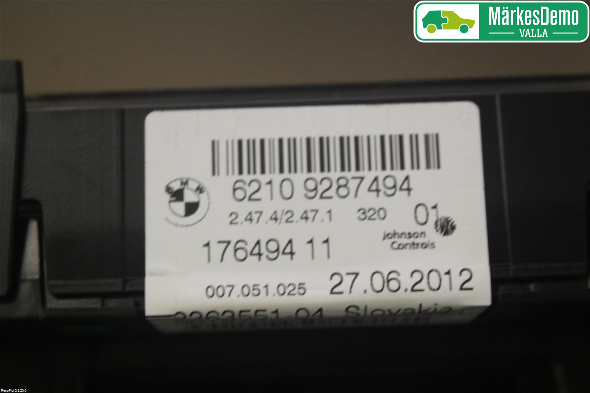 BMW 3 F30/F31/F80 12-19 Instr Kombinert
