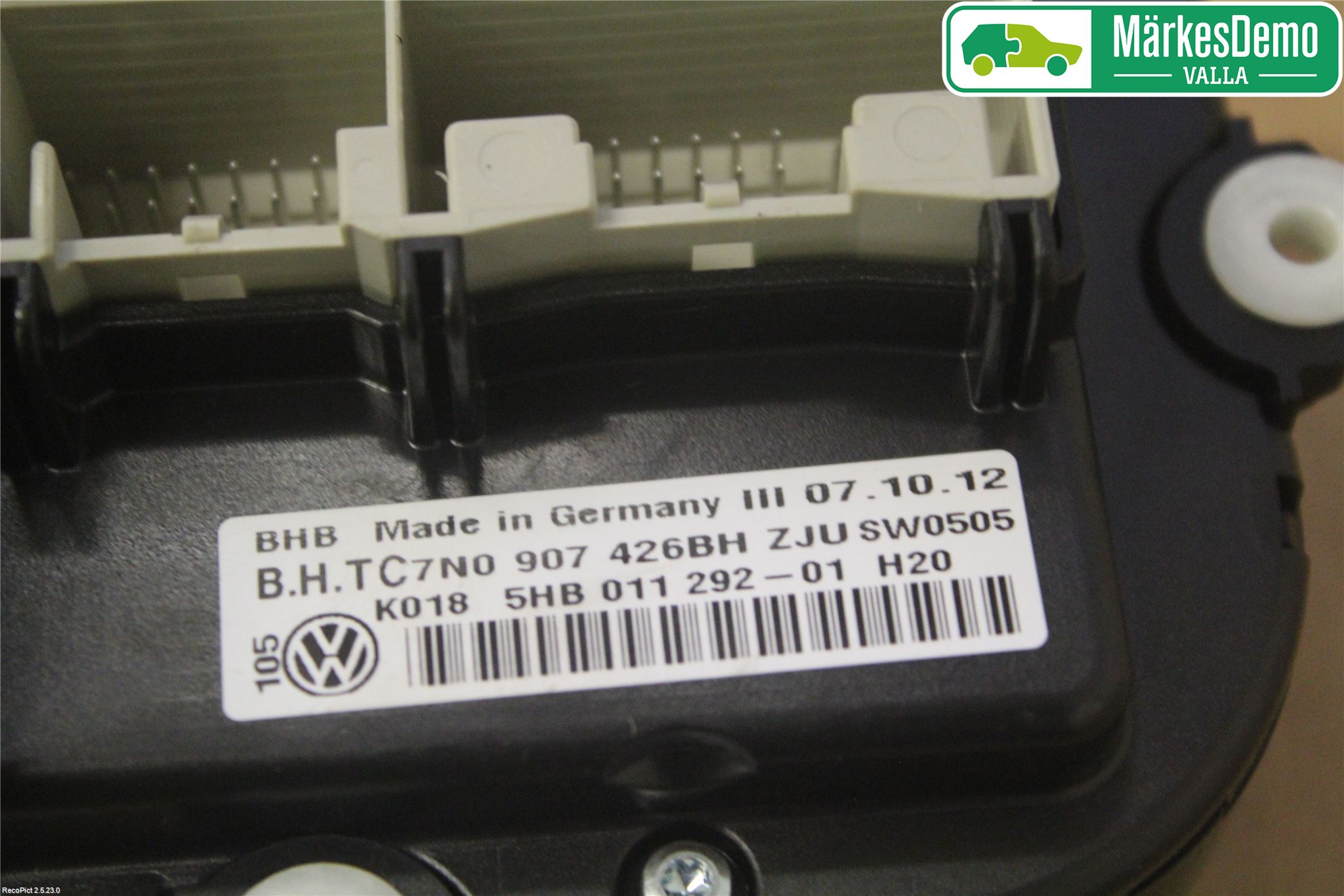 Volkswagen VW GOLF VI 09-13 Varmeapparat Panel(Regulering)