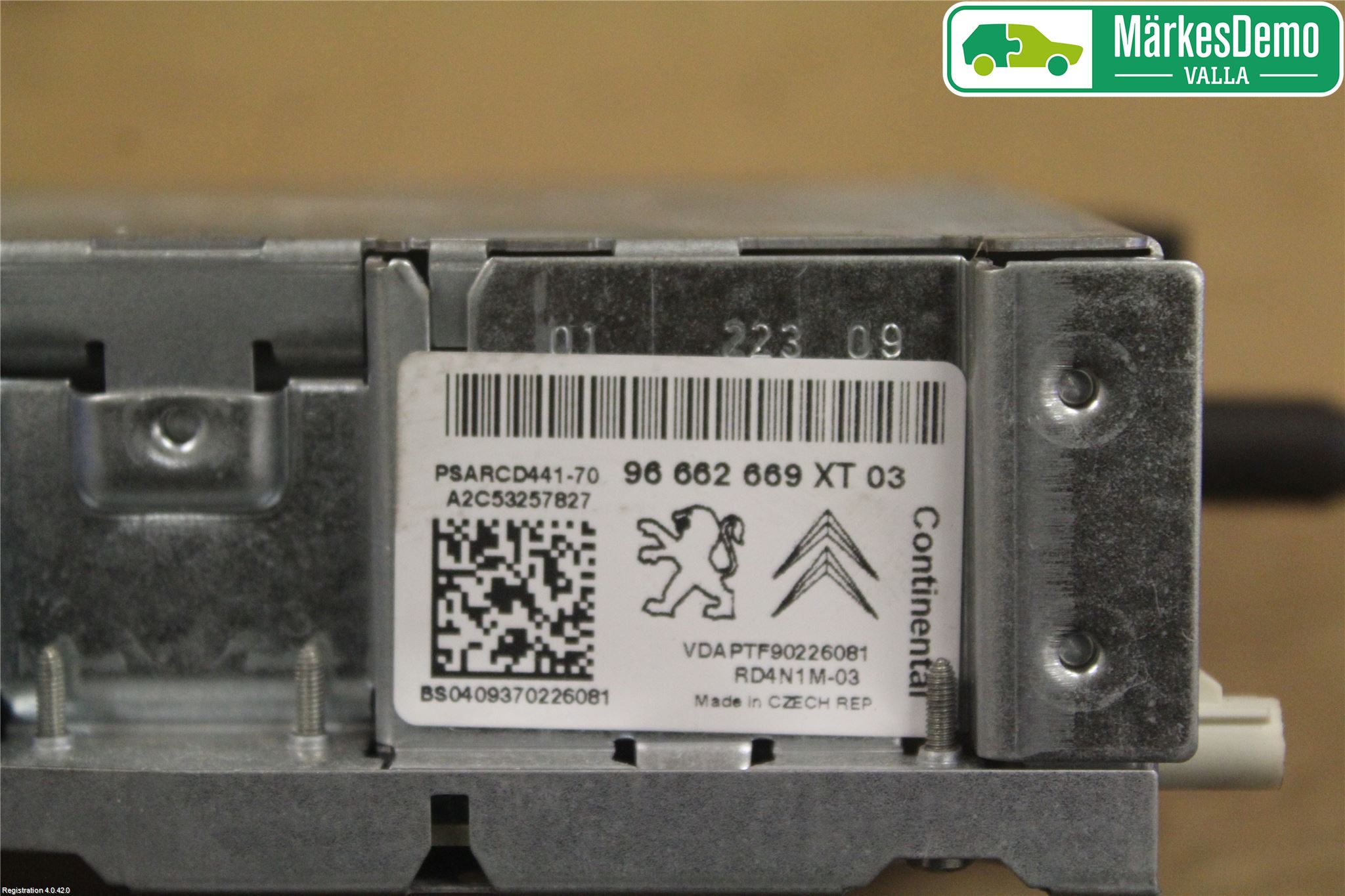 Citroen C3 10-17 Stereo Radio Med Cd
