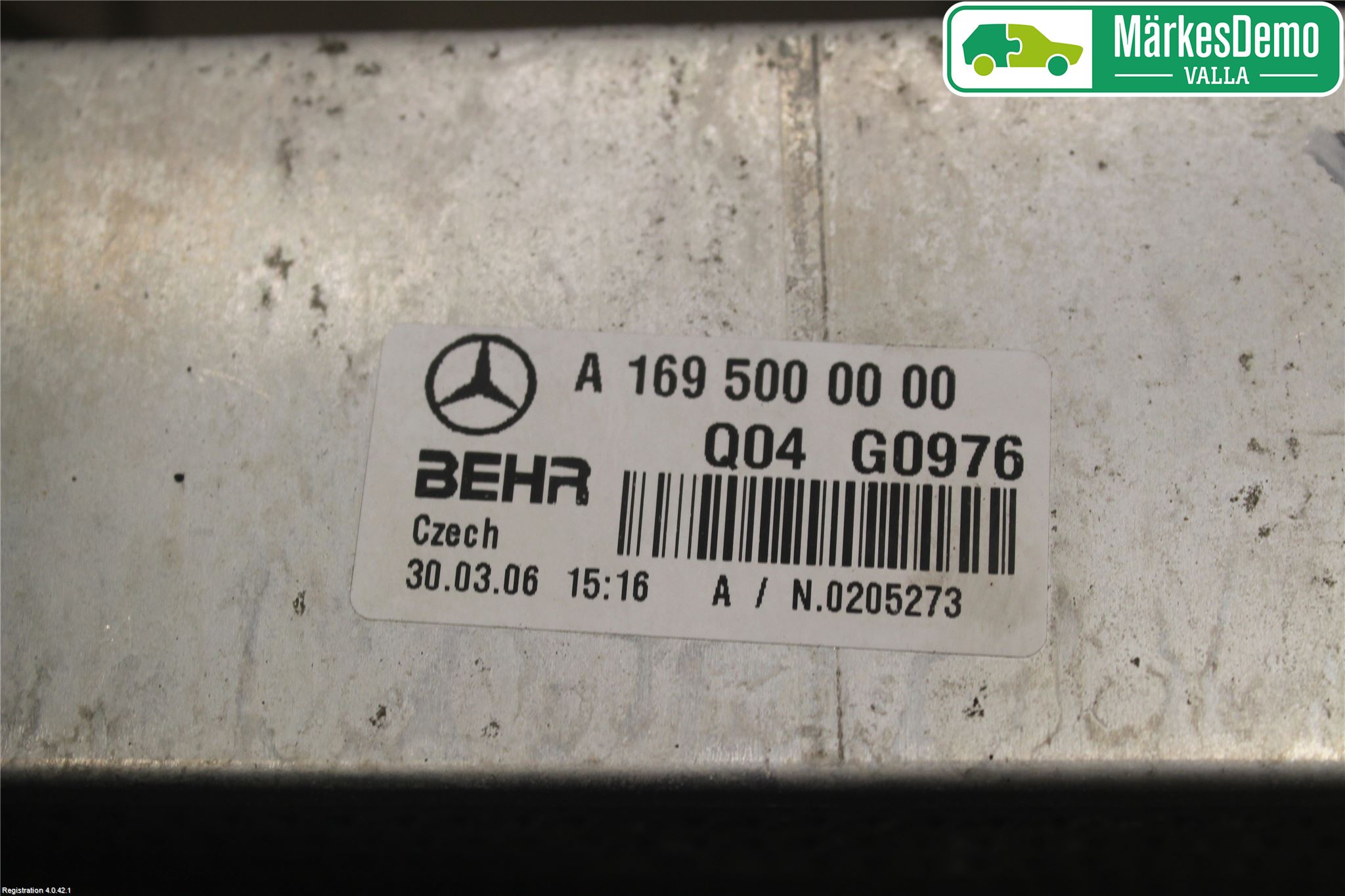 Mercedes-Benz MB A-KLASS (W169) 04-12 Intercooler Radiator