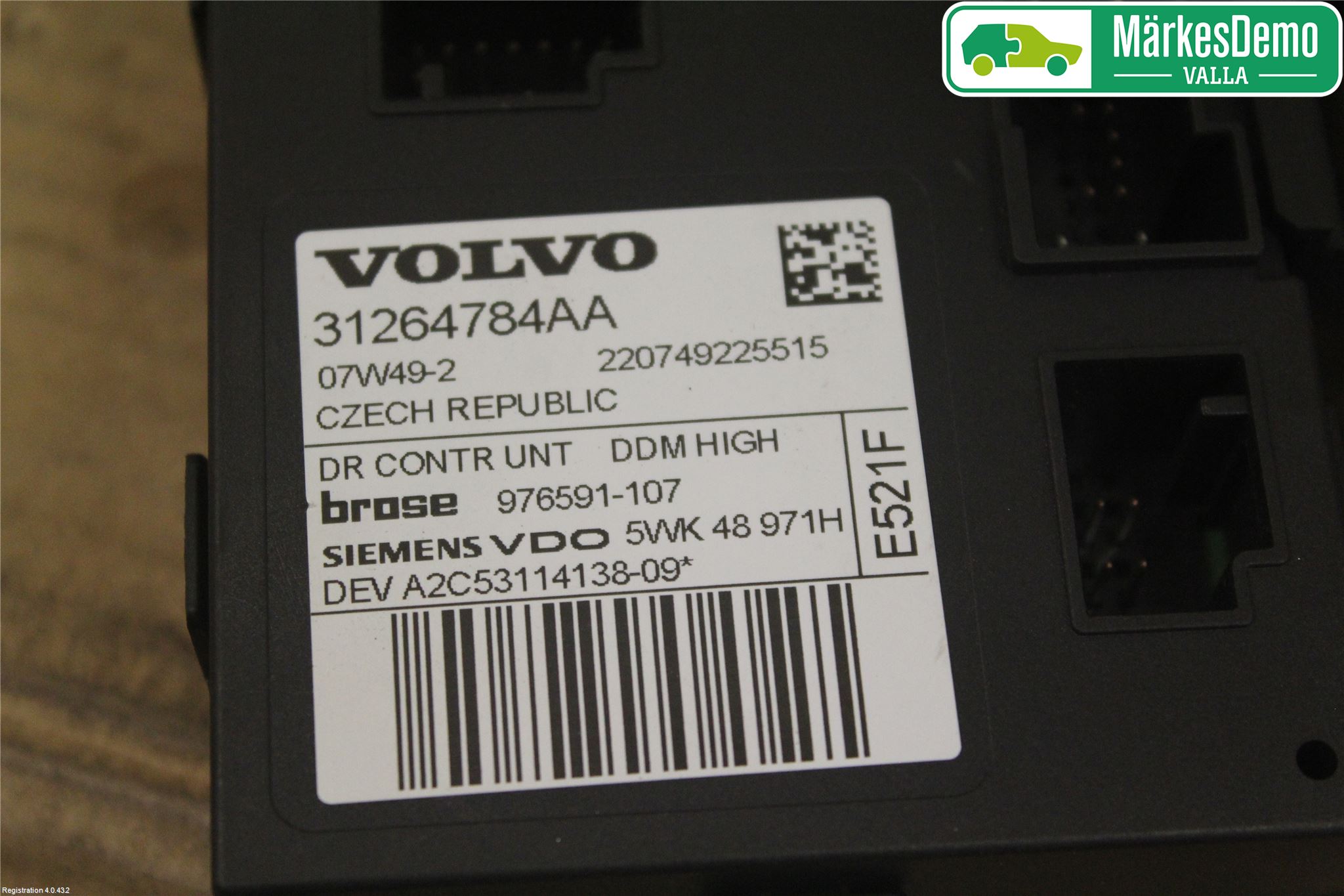 Volvo C30 07-10 Vindusheismotor