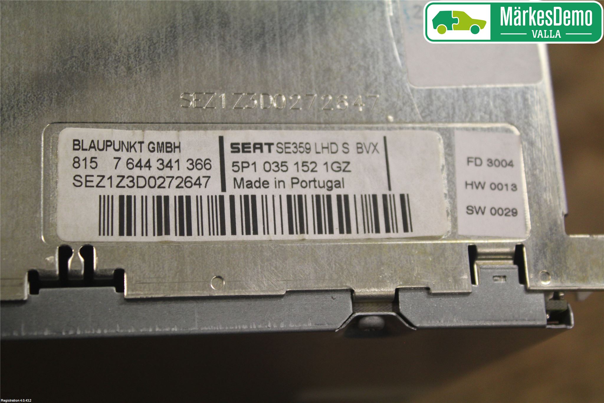 Seat ALTEA Stereo Radio Med Cd